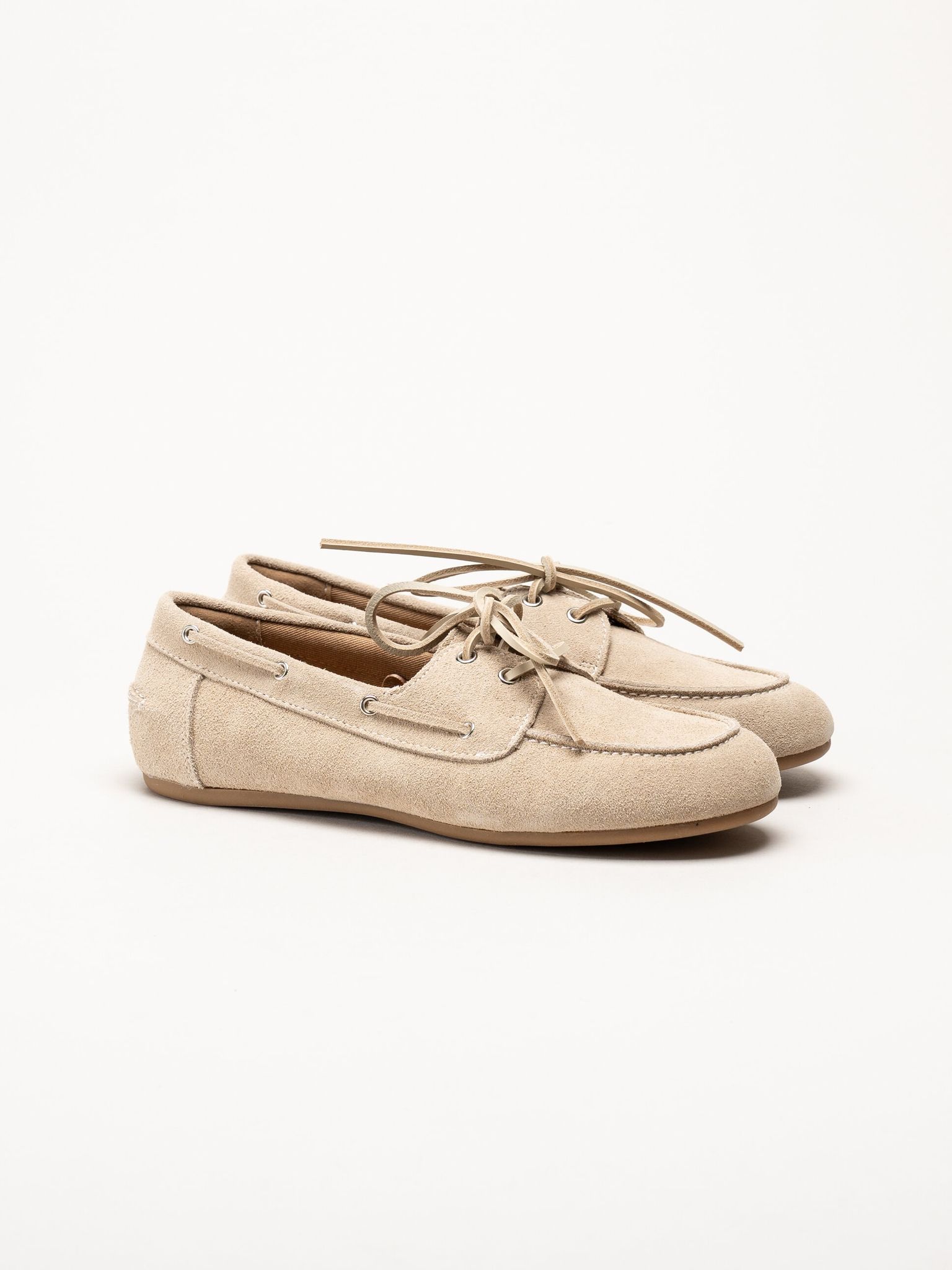 Duffy - Maucini Due - Beige loafers i mocka