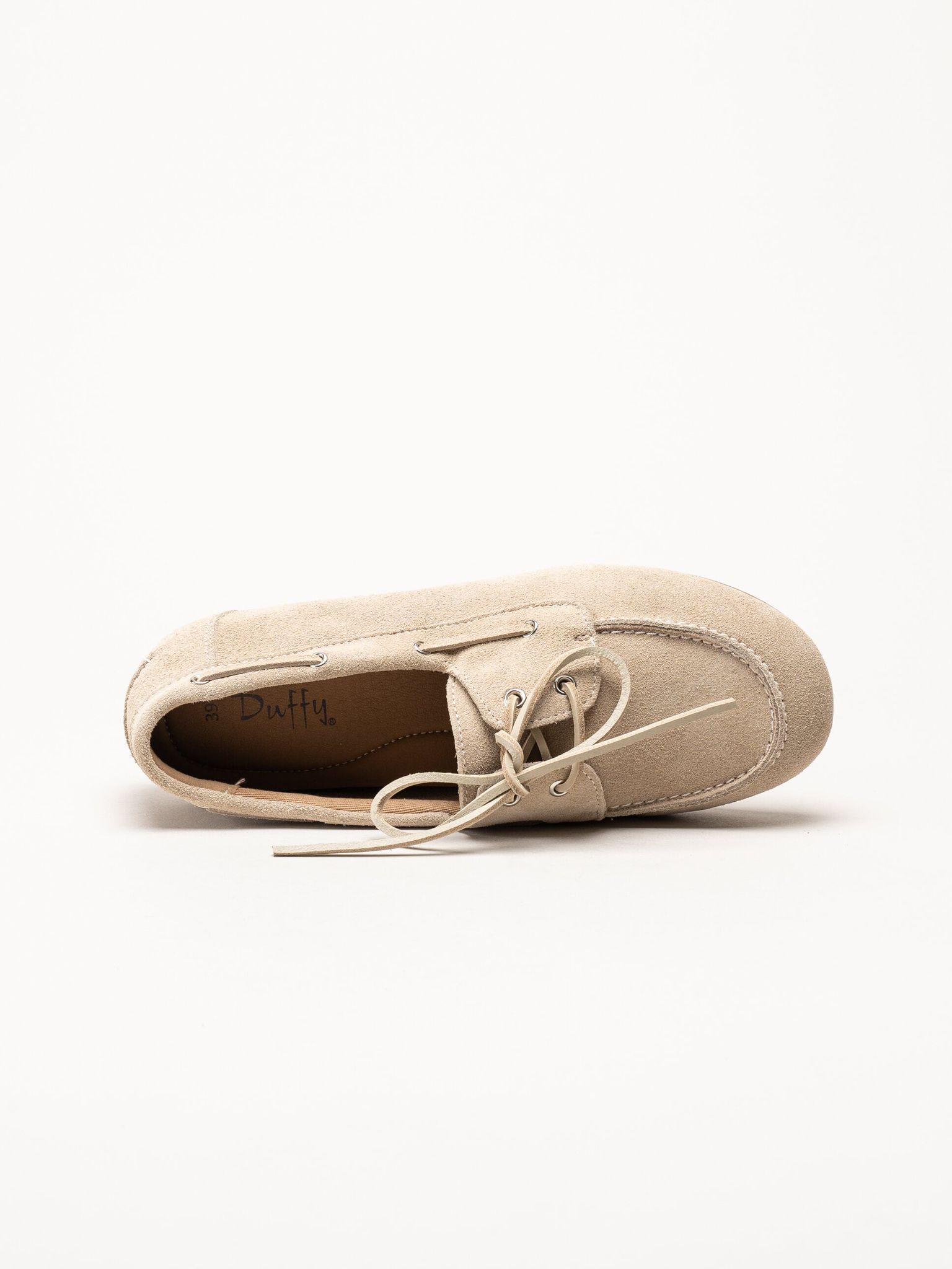 Duffy - Maucini Due - Beige loafers i mocka