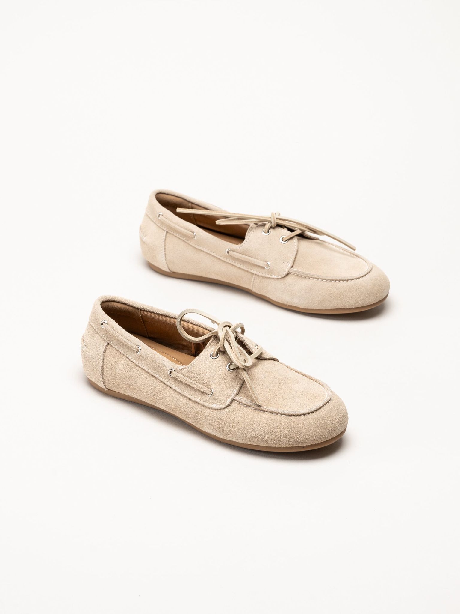 Duffy - Maucini Due - Beige loafers i mocka