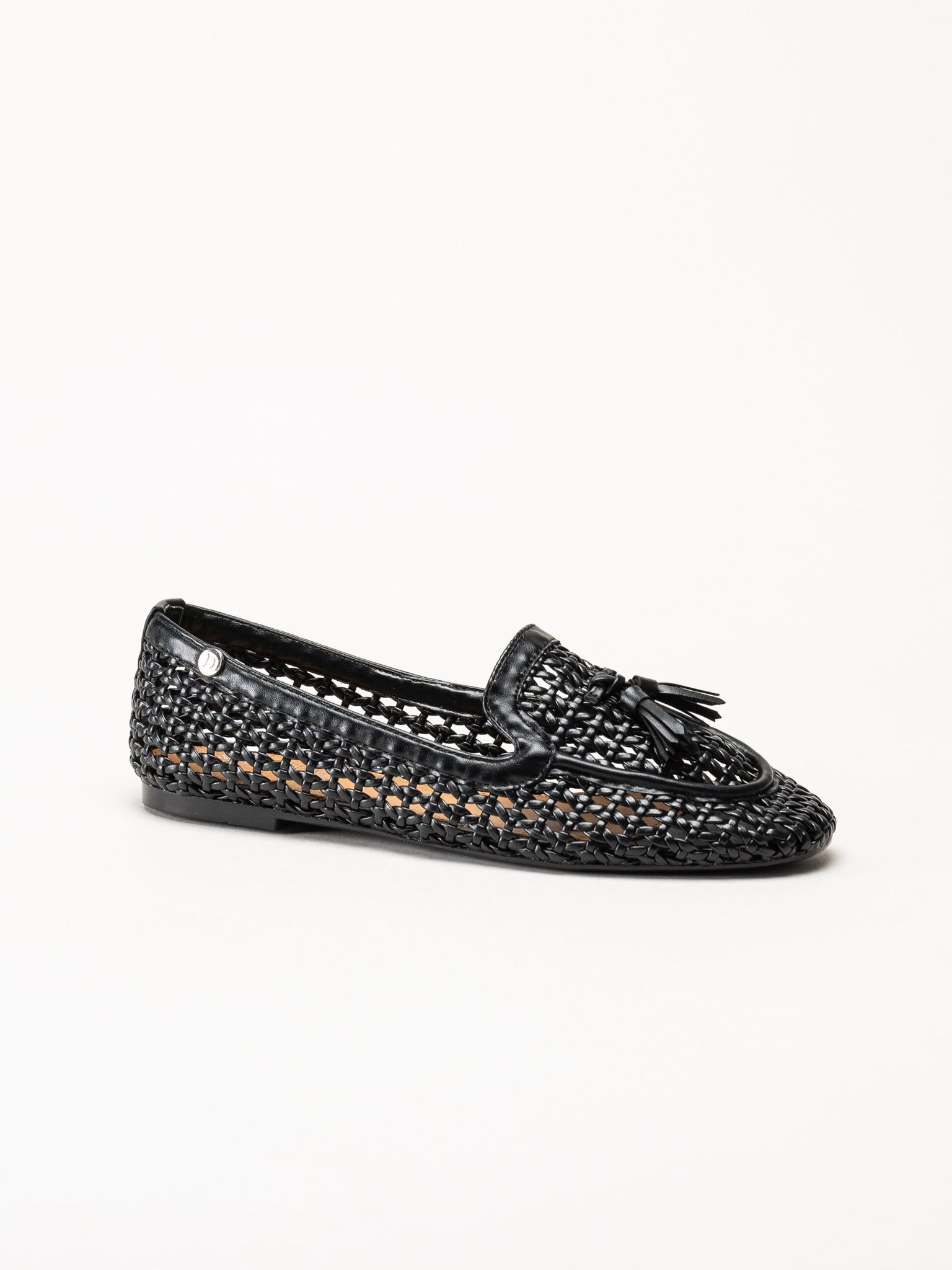 Duffy - Svarta flätade loafers