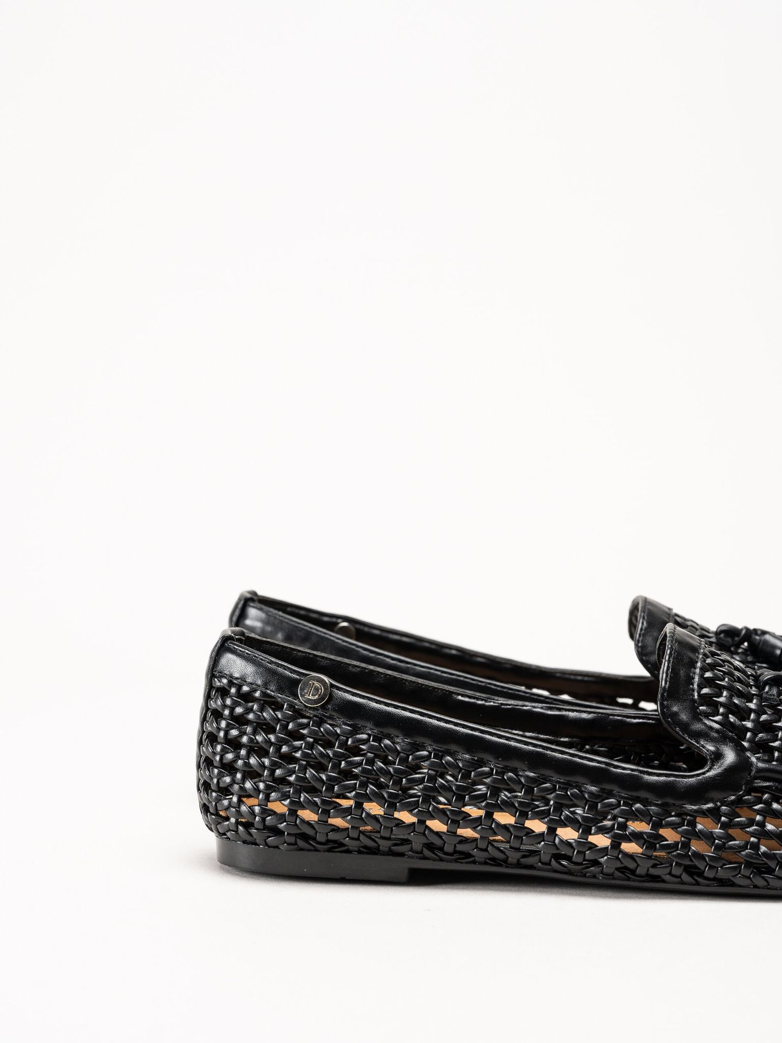 Duffy - Svarta flätade loafers
