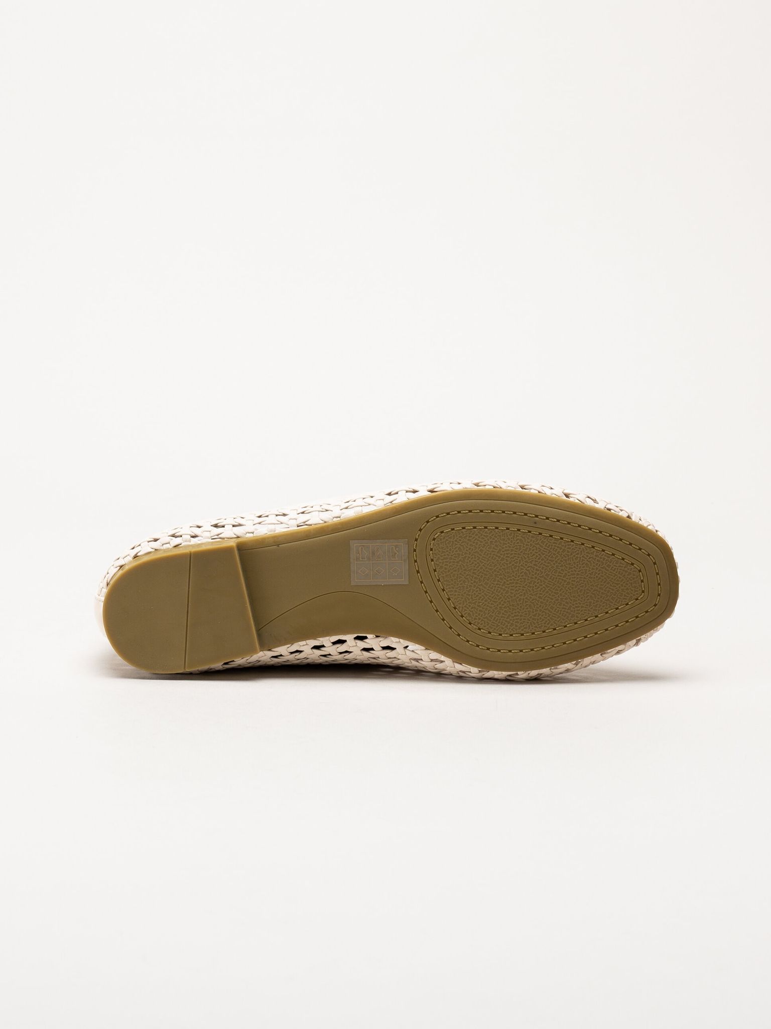 Duffy - Beige flätad loafers