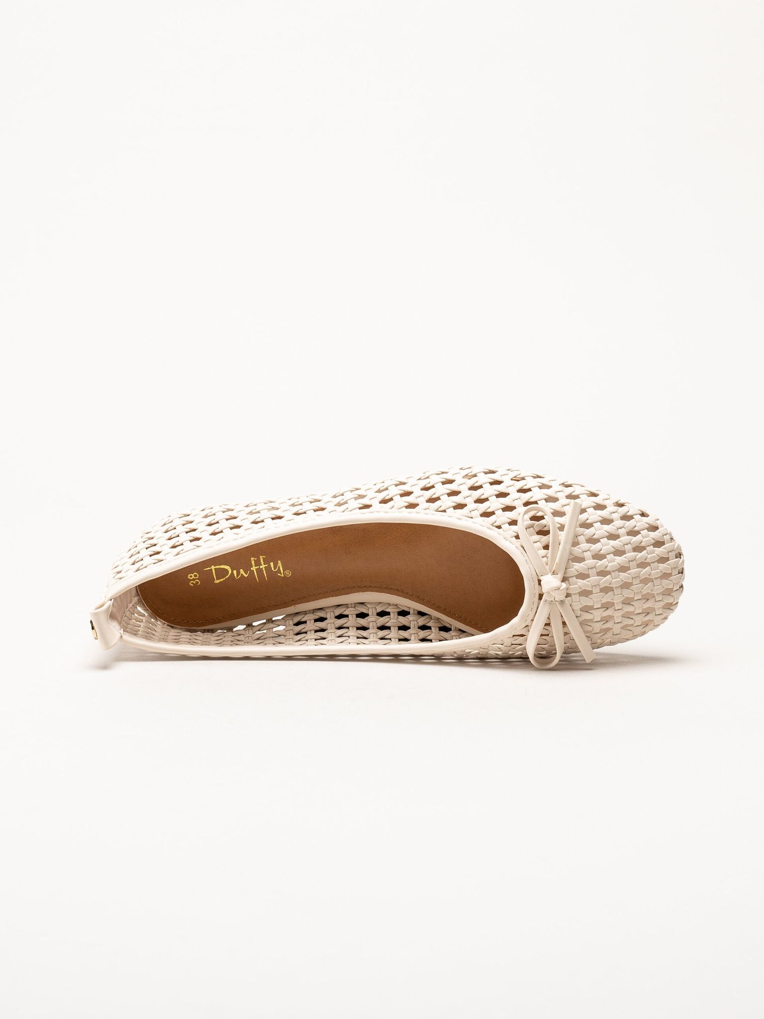 Duffy - Beige flätad ballerinaskor