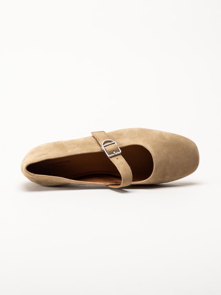 Vagabond - Jolin - Beige ballerinaskor i mocka
