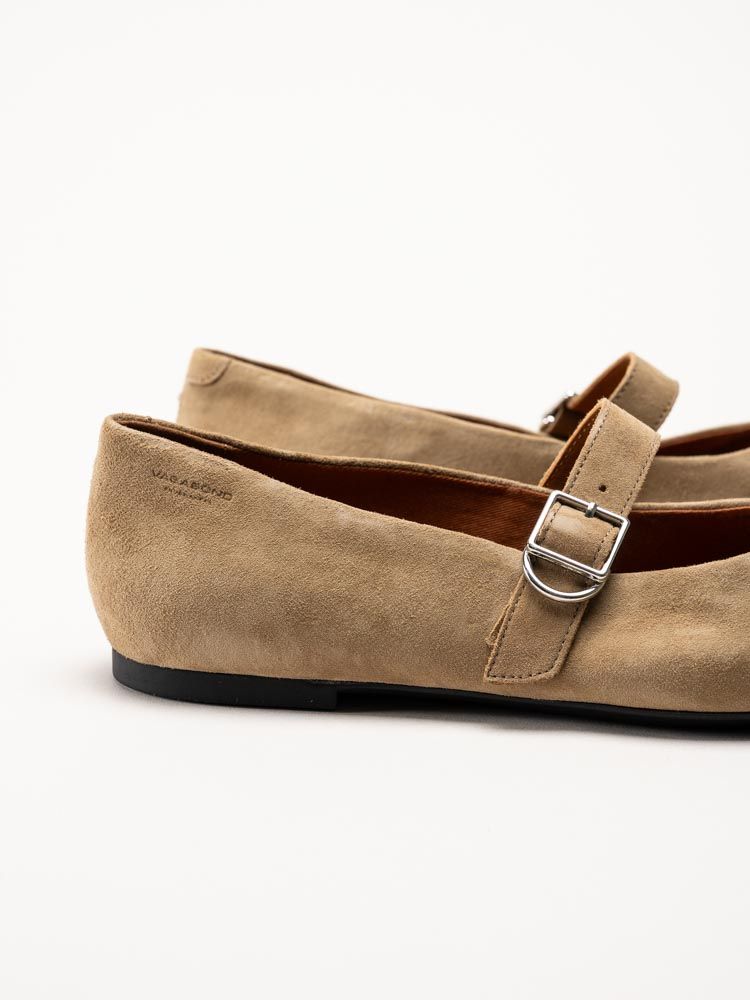 Vagabond - Jolin - Beige ballerinaskor i mocka