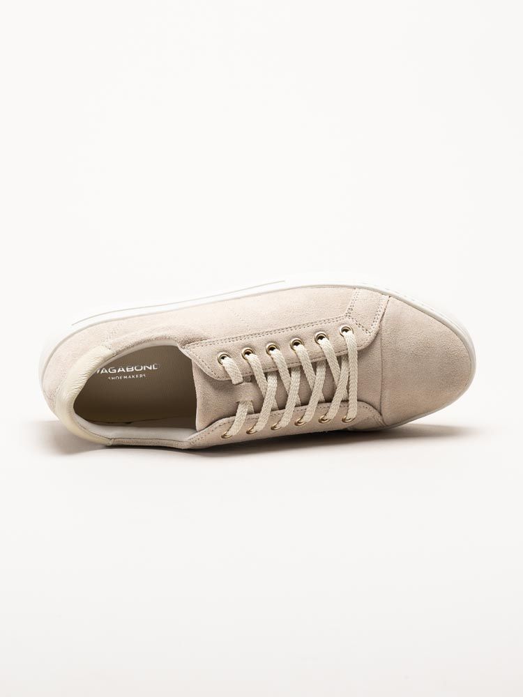 Vagabond - Zoe - Ljusbeige sneakers i mocka