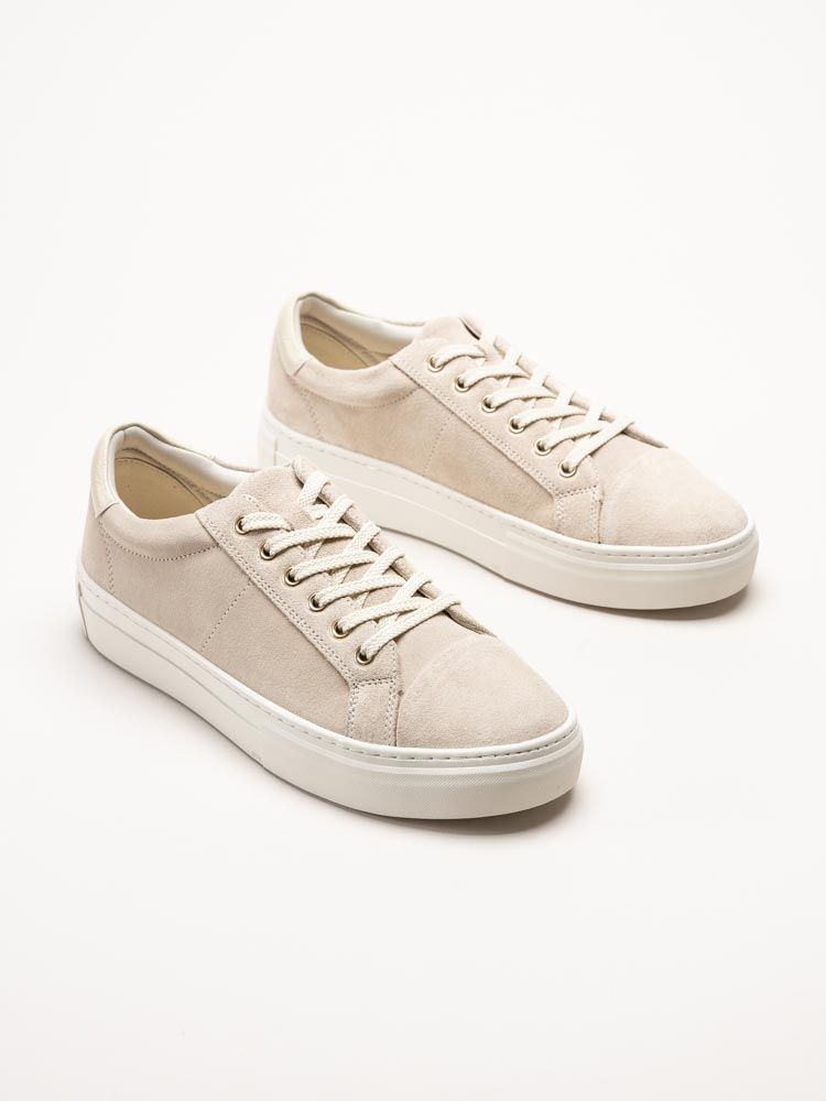 Vagabond - Zoe - Ljusbeige sneakers i mocka