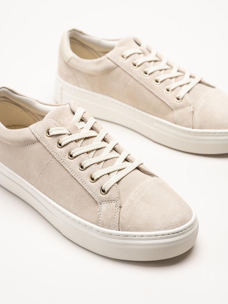 Vagabond - Zoe - Ljusbeige sneakers i mocka