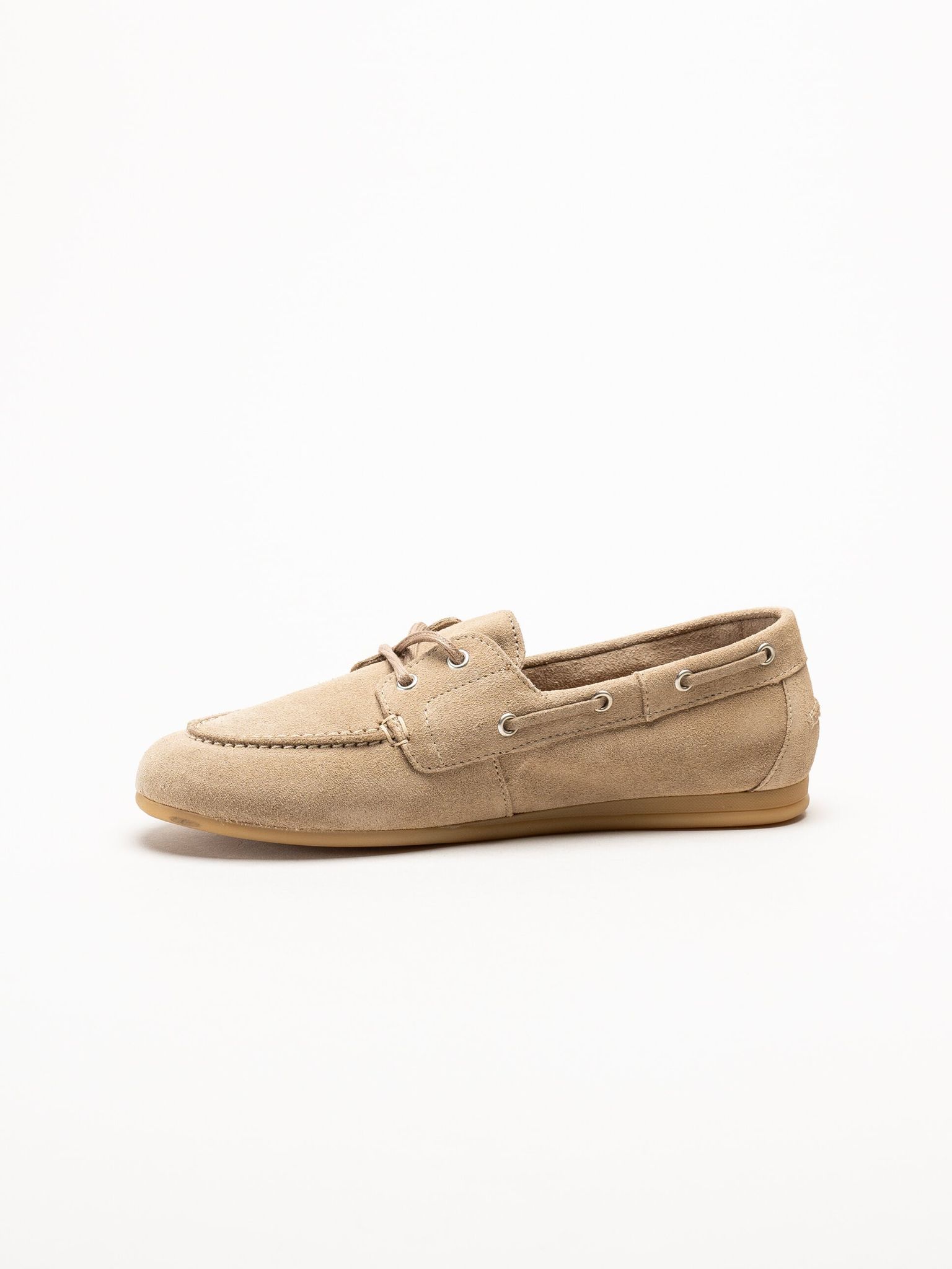 Tamaris - Beige loafers i mocka