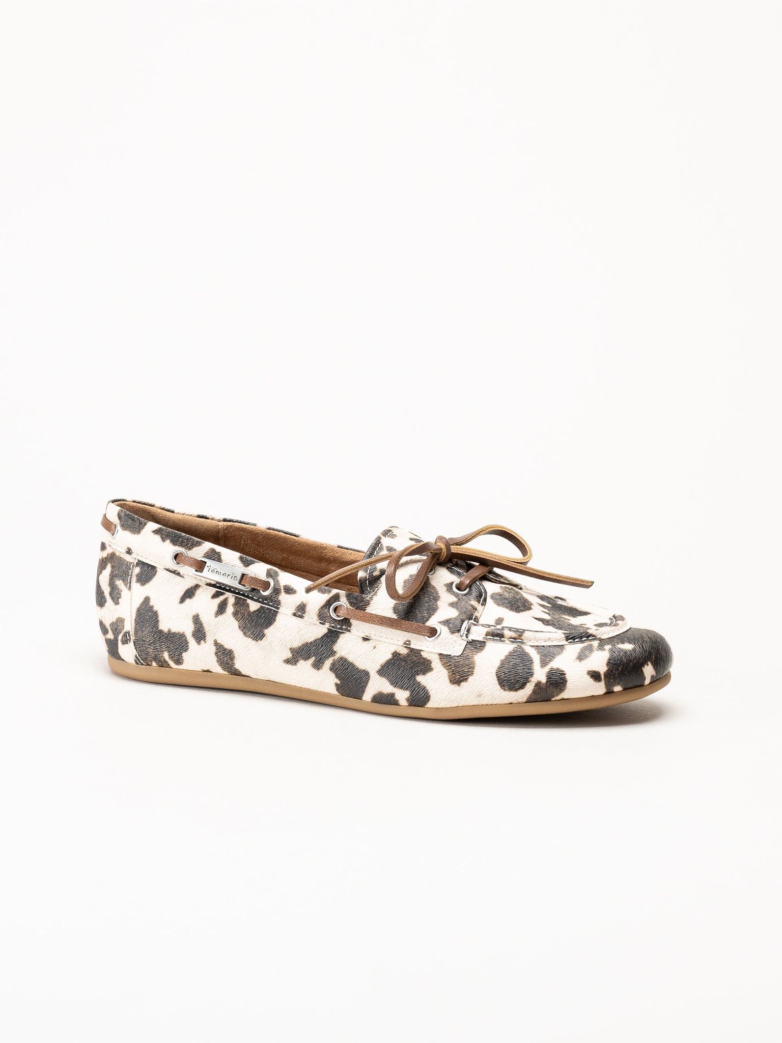 Tamaris - Djurmönstrade loafers i skinnimitation