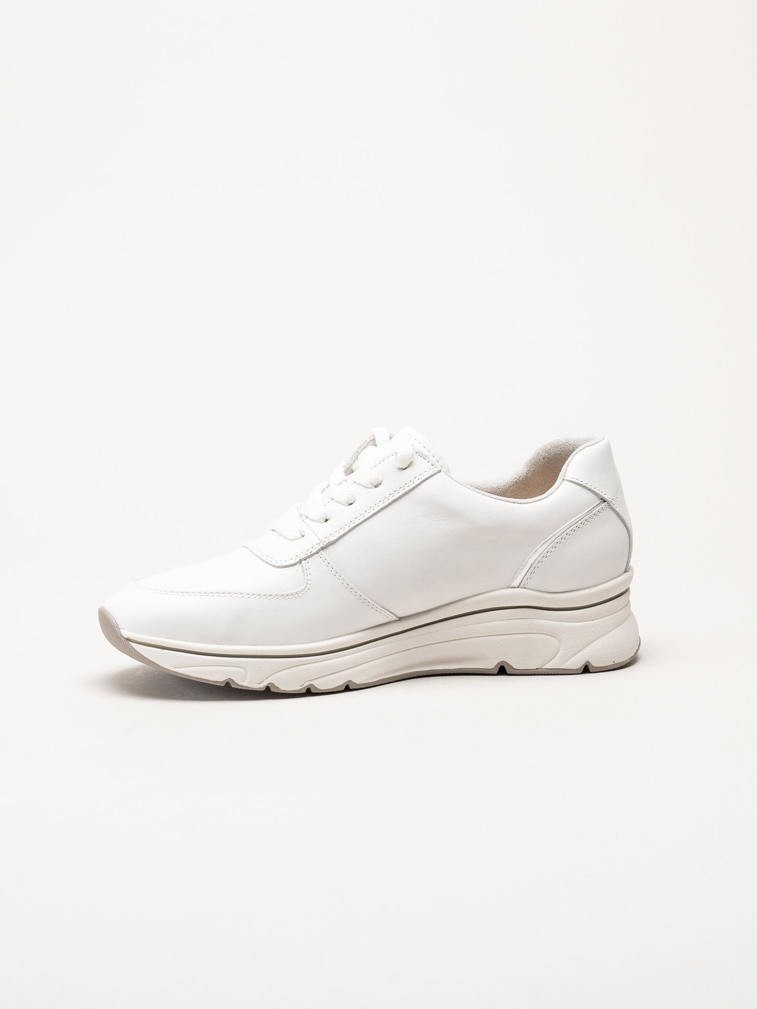 Tamaris - Vita sneakers i skinn