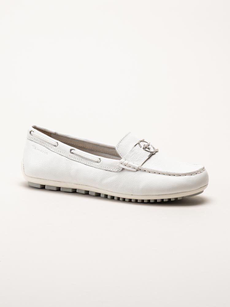 Tamaris - Vita loafers i skinn