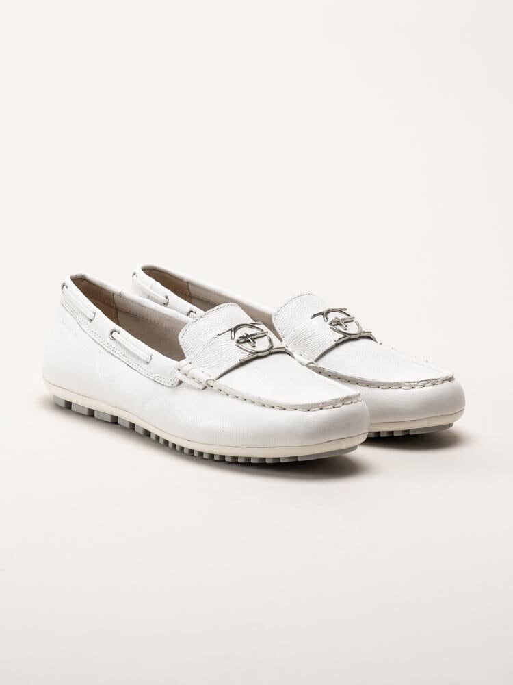 Tamaris - Vita loafers i skinn