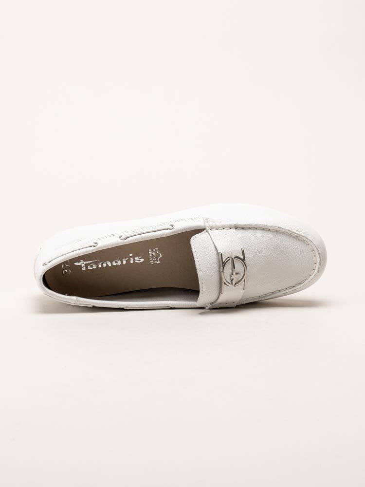 Tamaris - Vita loafers i skinn