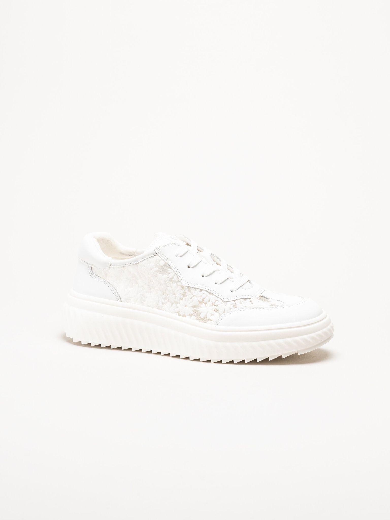 Caprice - Vita broderade sneakers