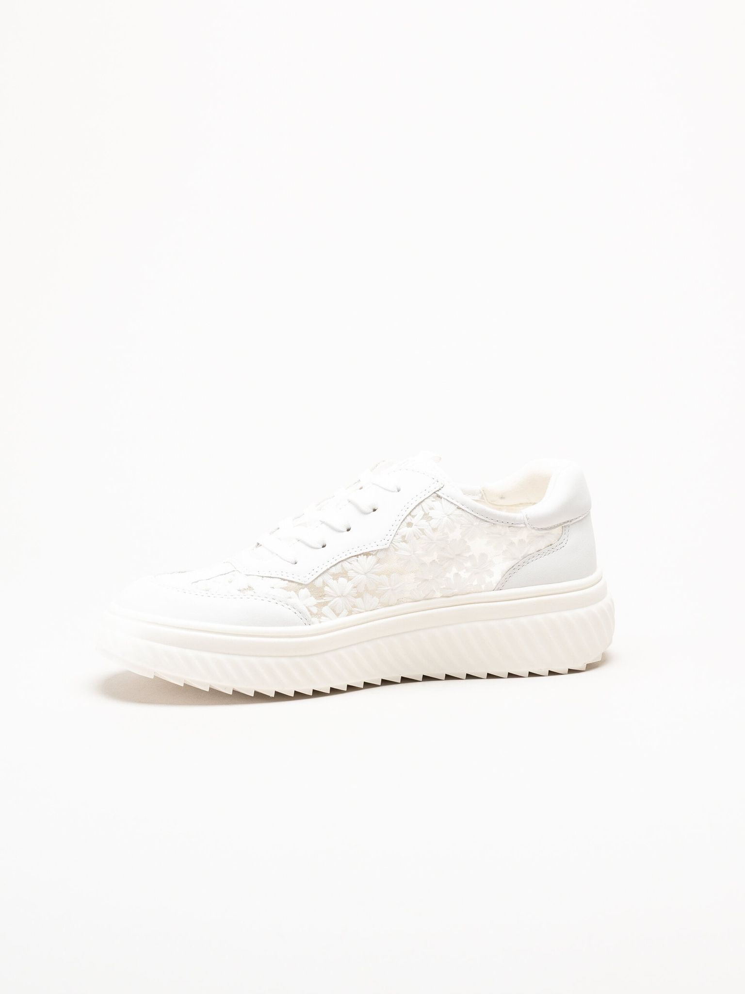 Caprice - Vita broderade sneakers