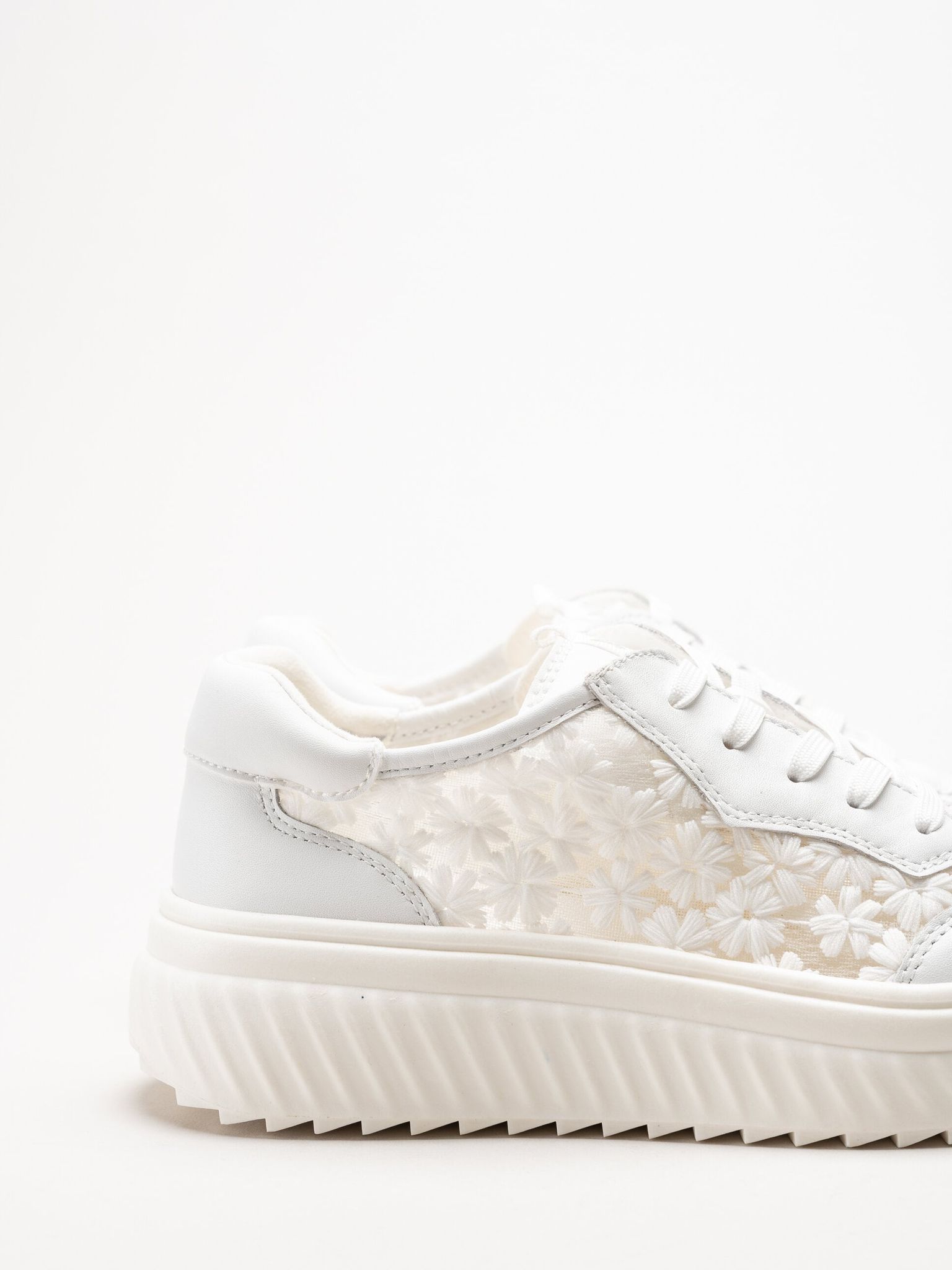 Caprice - Vita broderade sneakers