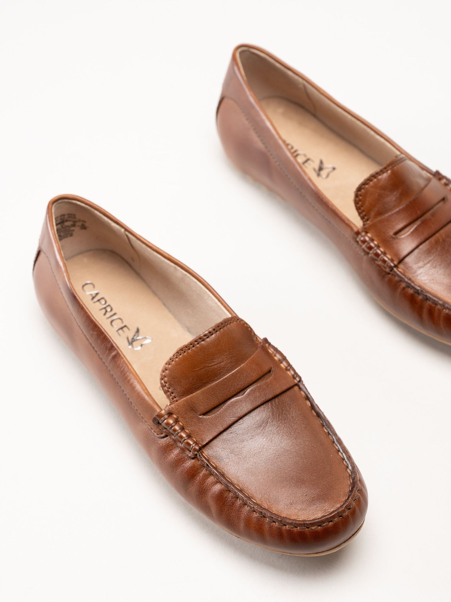 Caprice - Bruna loafers i skinn