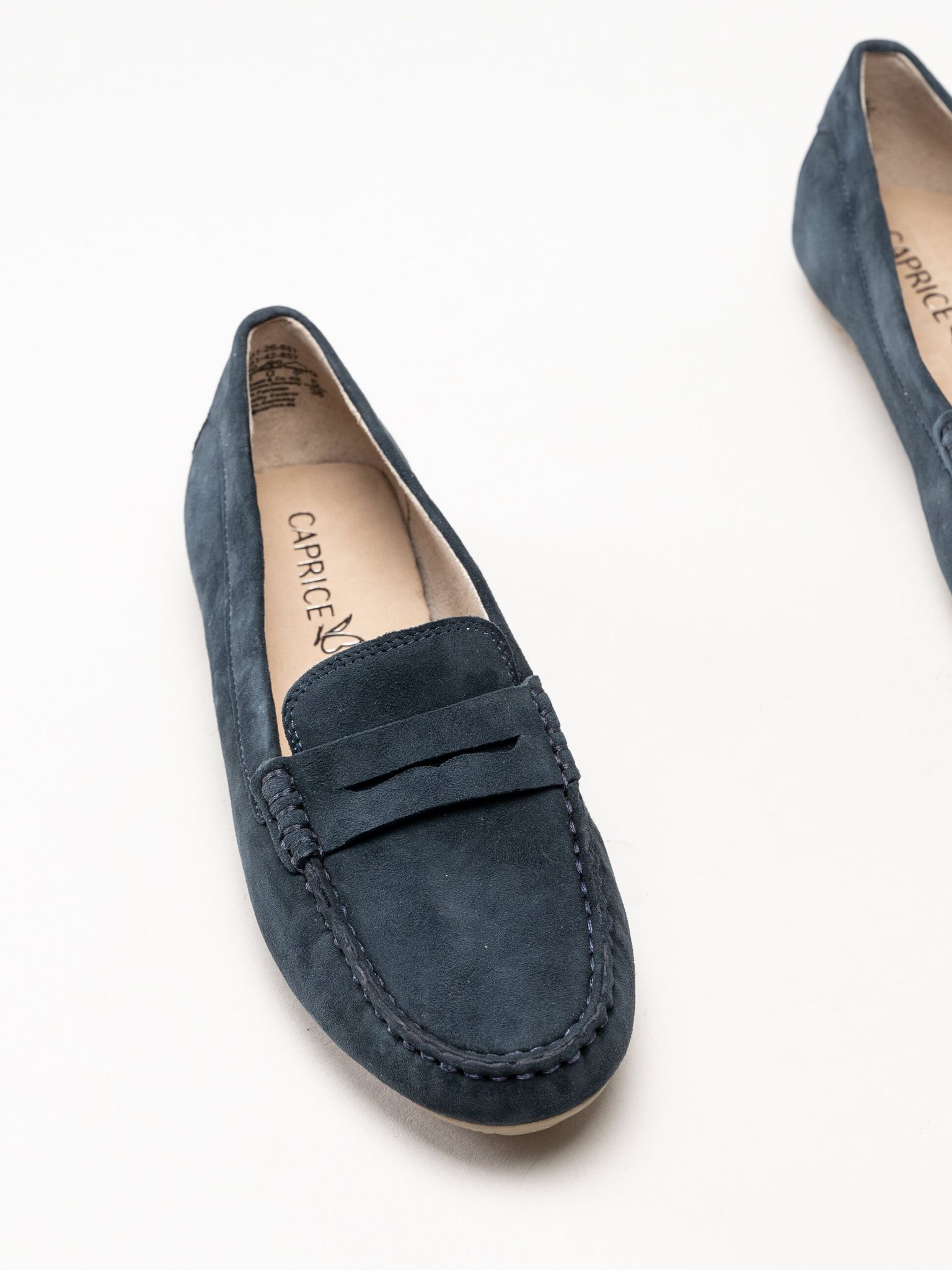 Caprice - Mörkblå loafers i mocka
