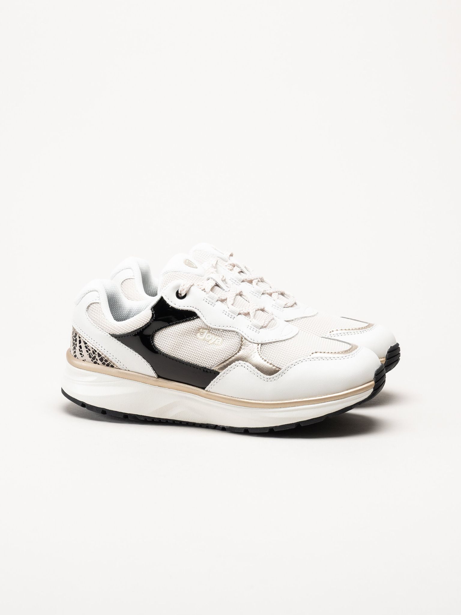 Joya - Tina III - Vita sneakers i skinn och mesh
