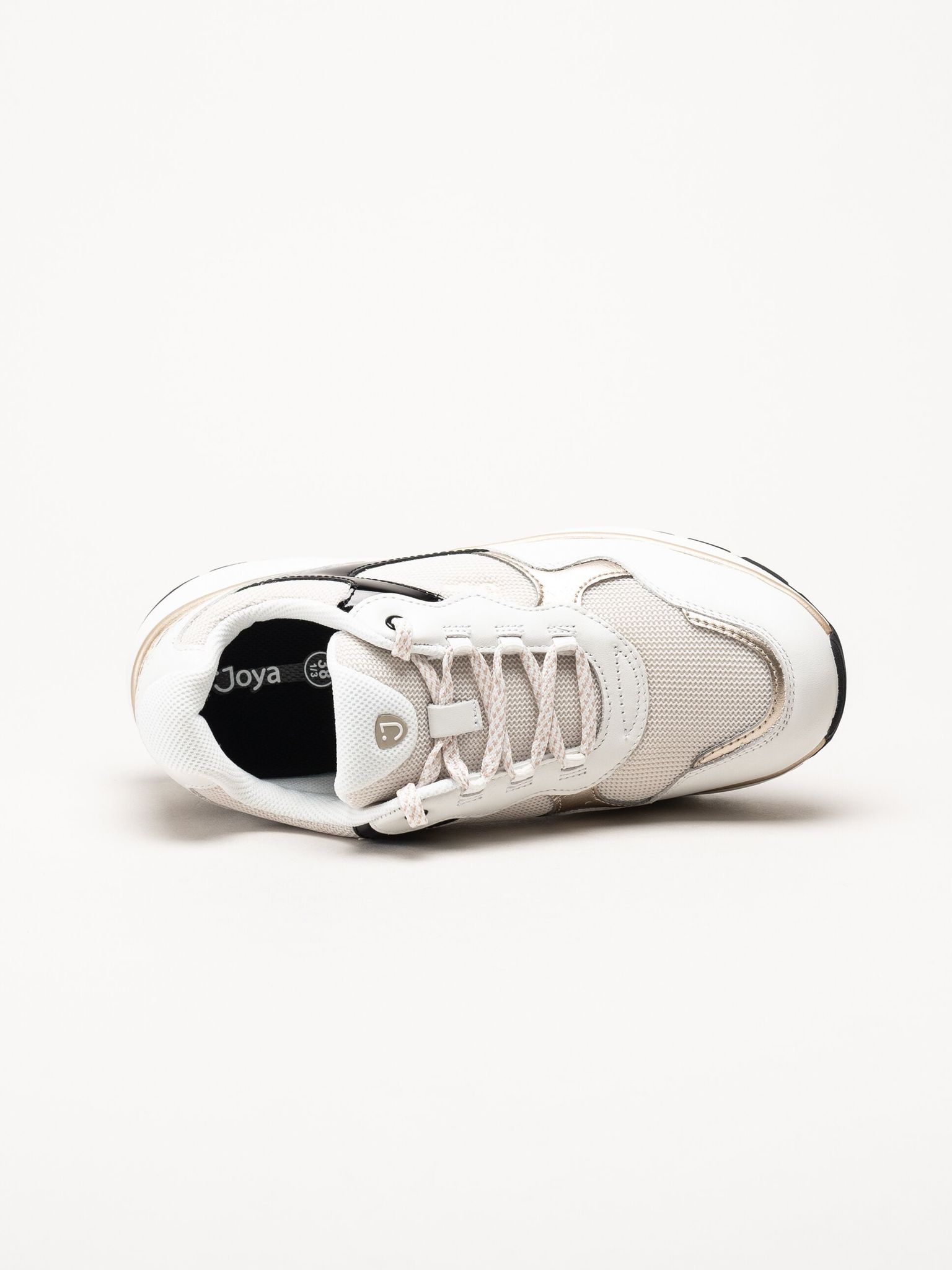 Joya - Tina III - Vita sneakers i skinn och mesh