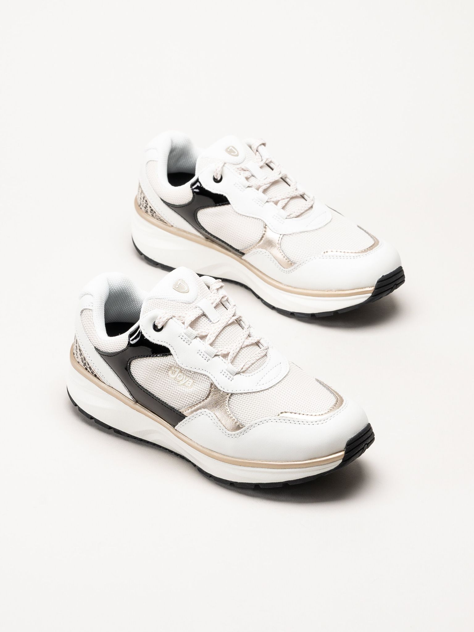 Joya - Tina III - Vita sneakers i skinn och mesh