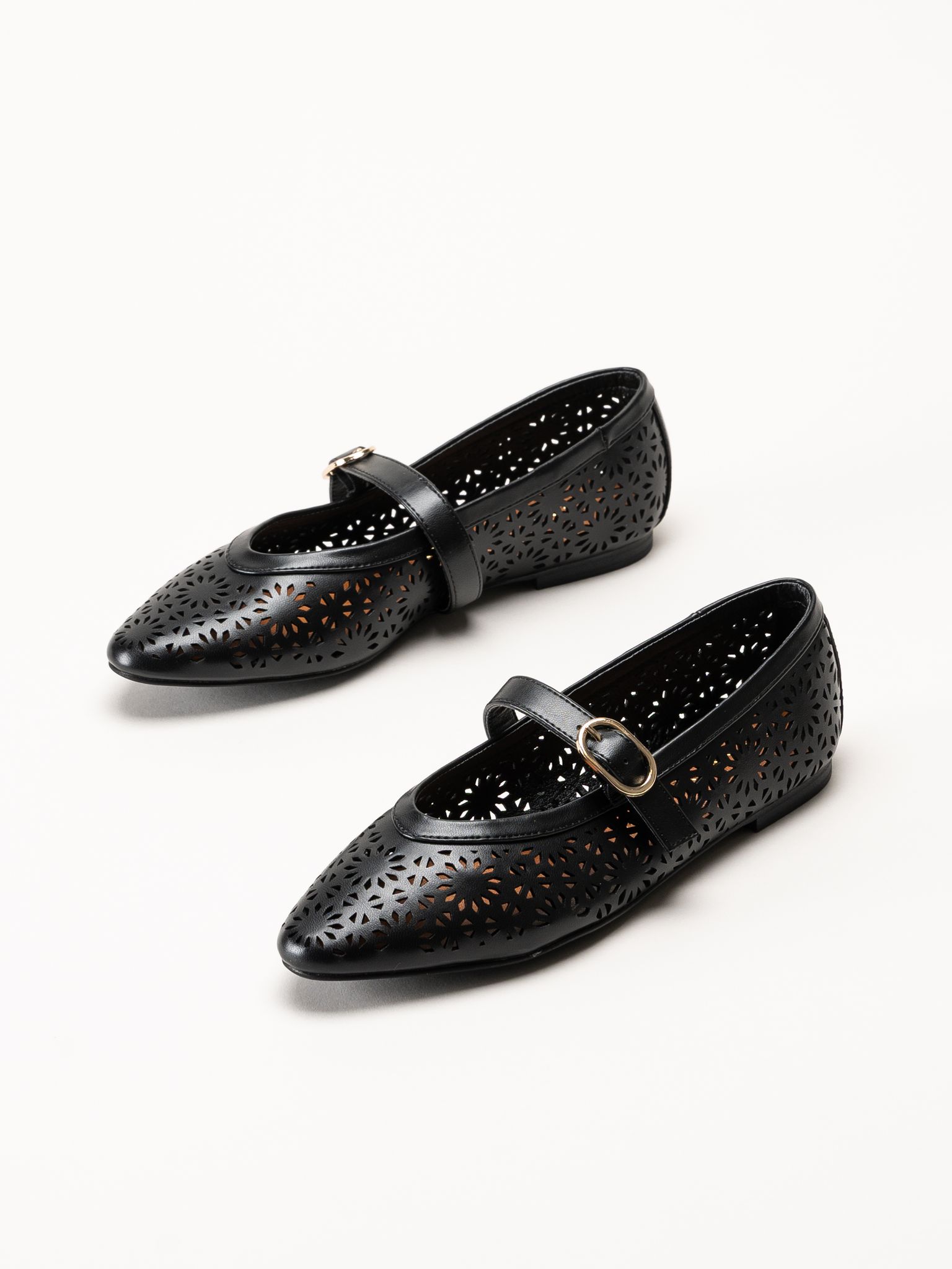 Marco Tozzi - Svarta ballerinaskor med sleif