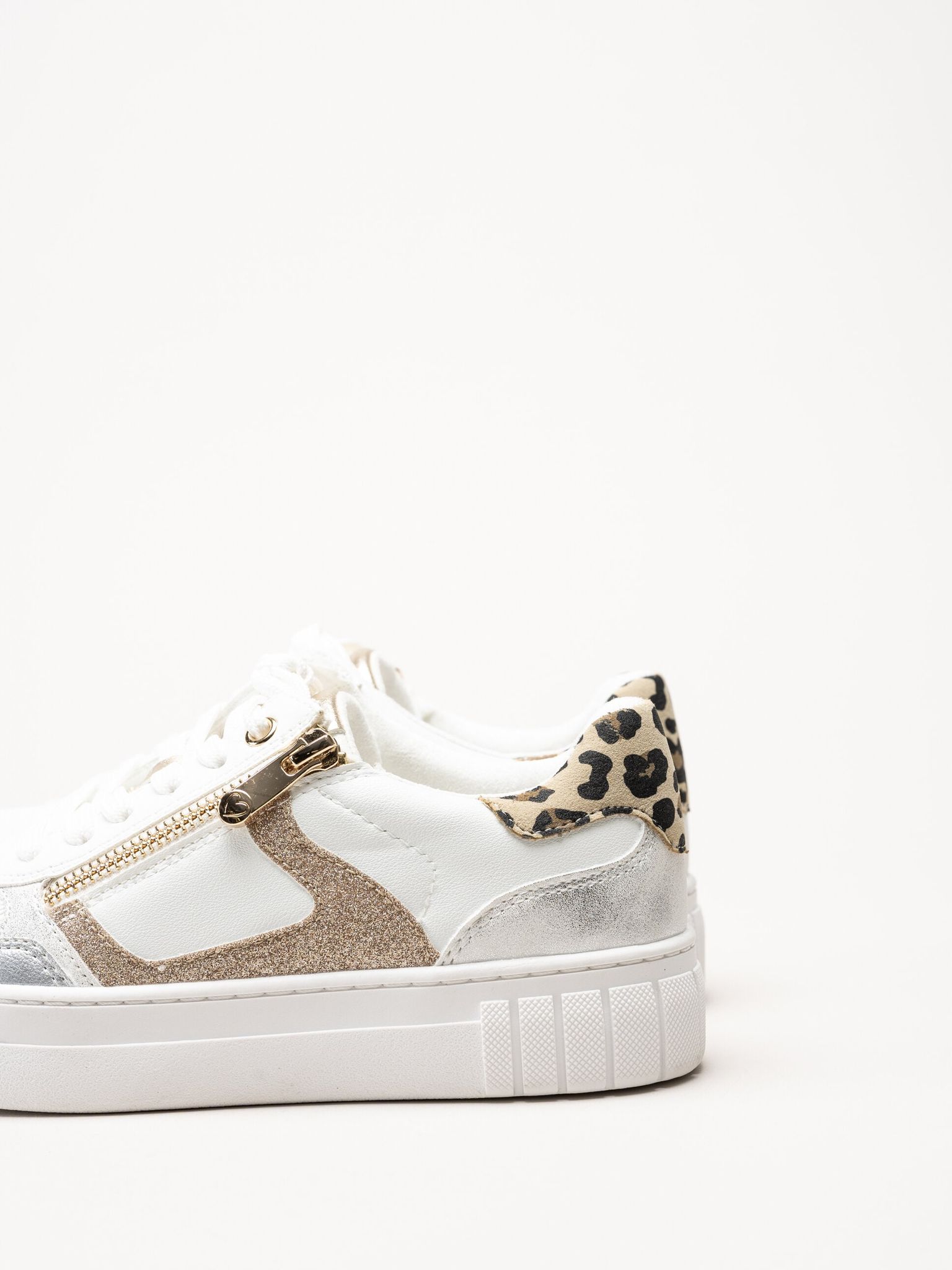 Marco Tozzi - Vita sneakers med dragkedja