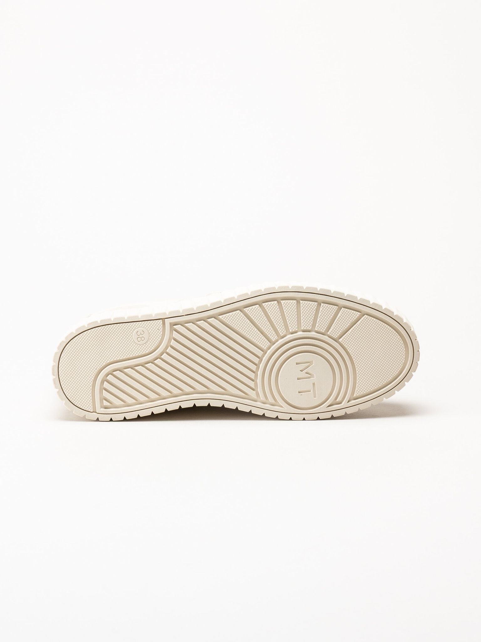 Marco Tozzi - Beige sneakers i skinnimitation