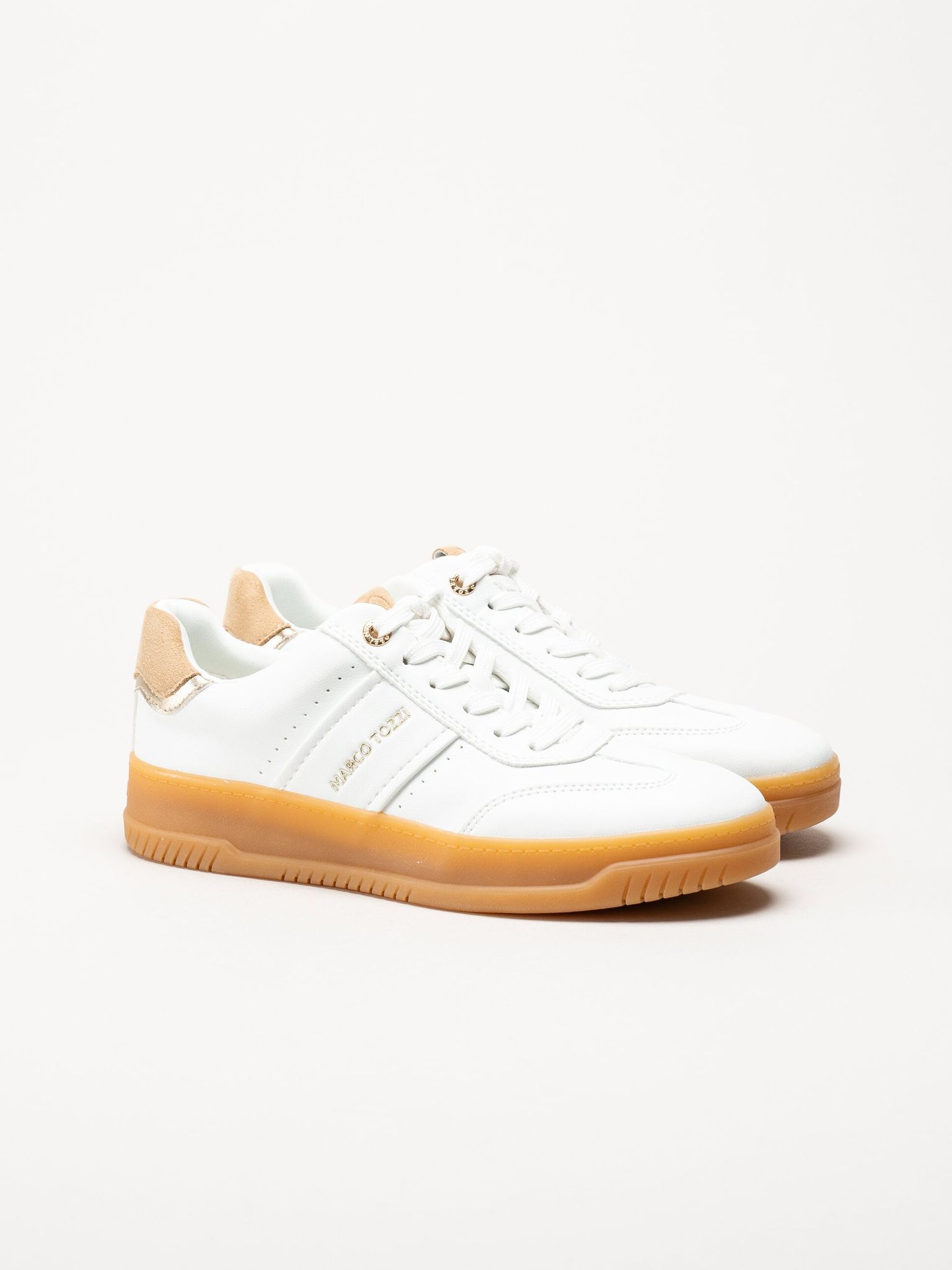 Marco Tozzi - Vita sneakers i skinnimitation