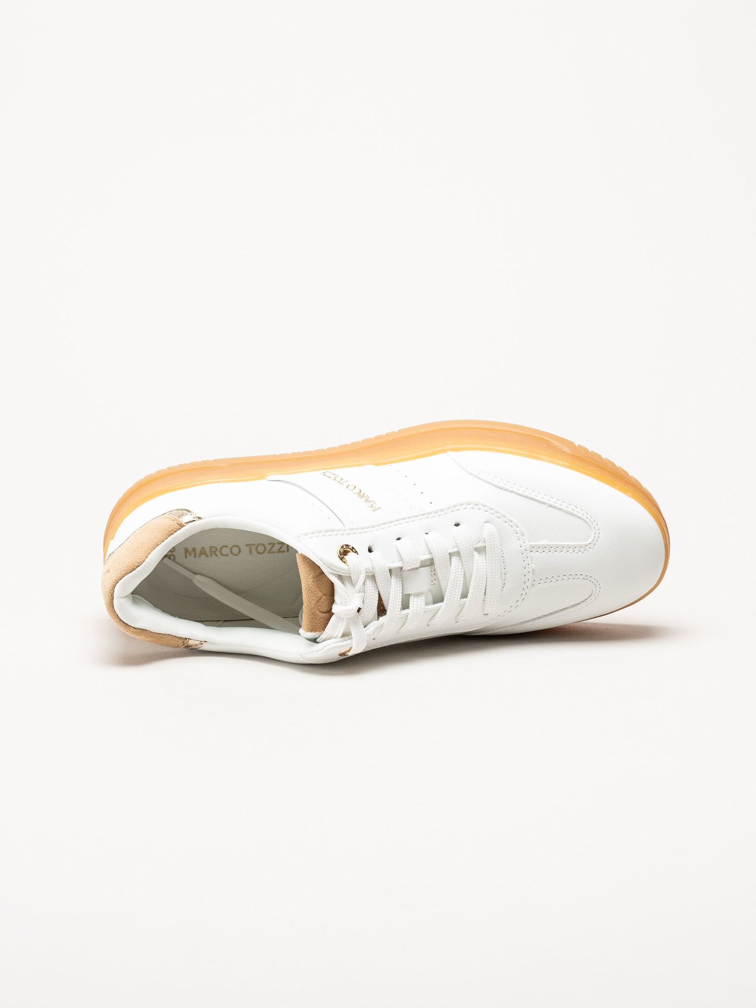 Marco Tozzi - Vita sneakers i skinnimitation
