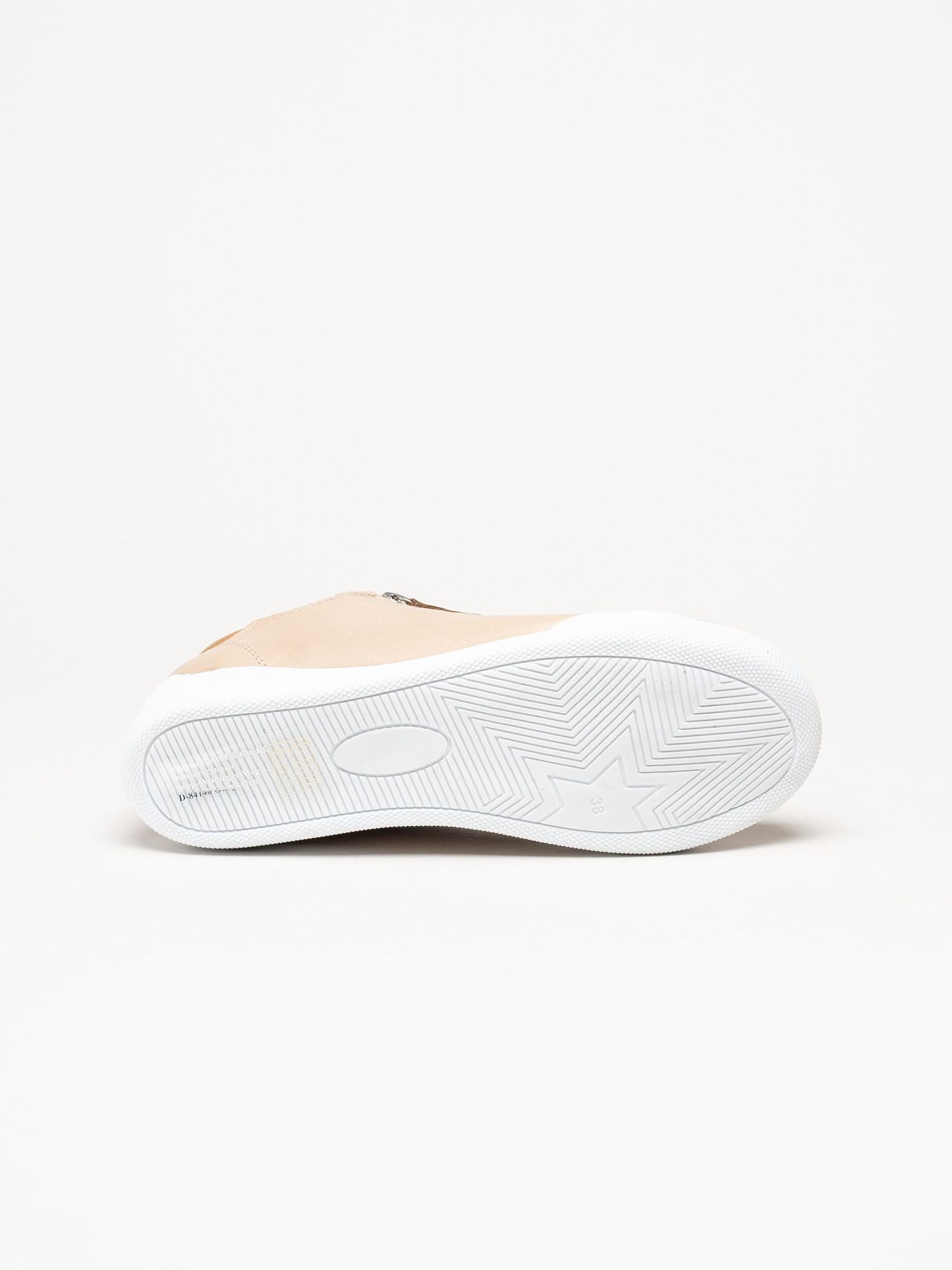 Charlotte of Sweden - Beige sneakers i skinn