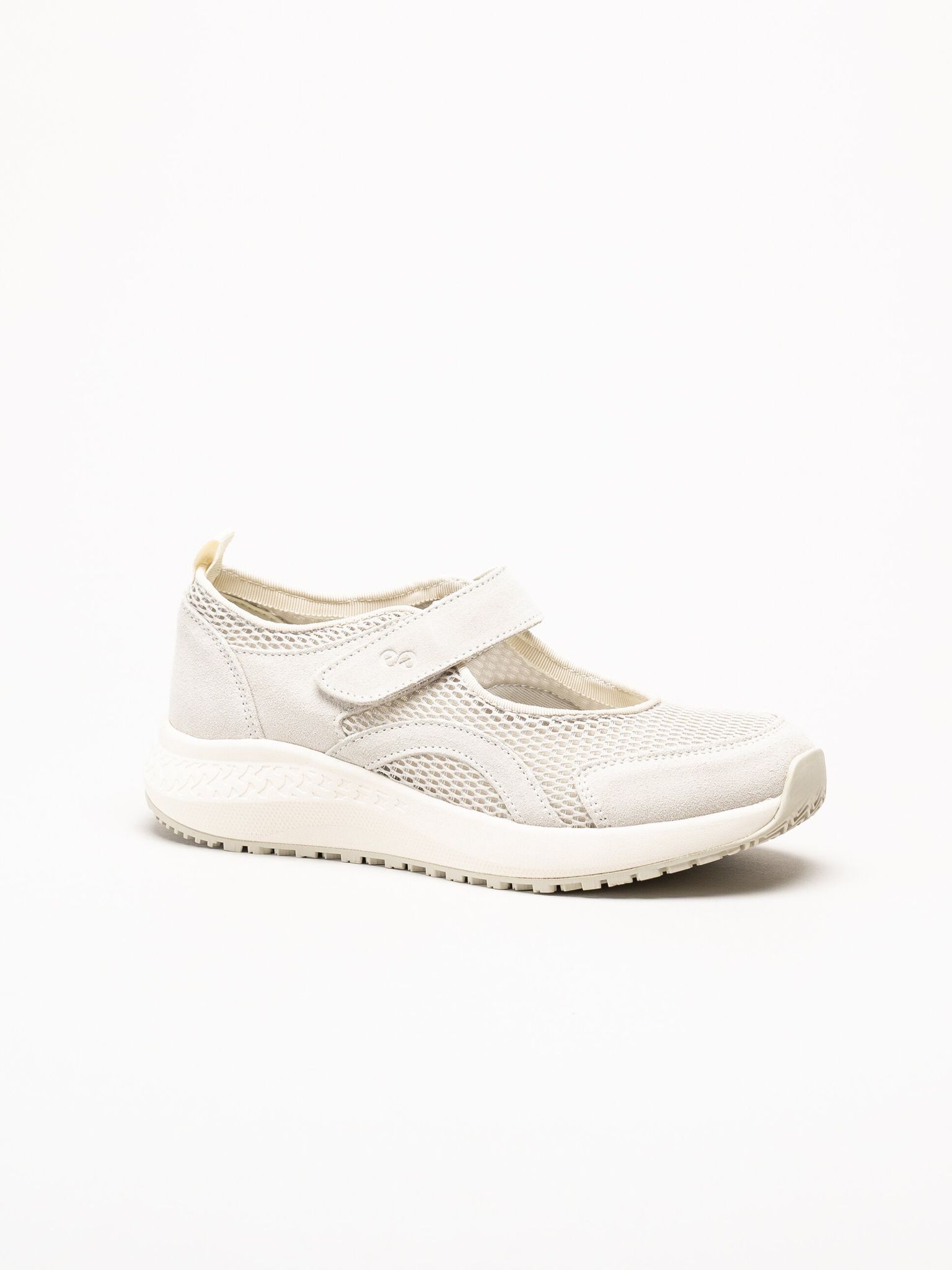 Green Comfort - Zigga Mary Jane - Ljusgrå mary jane ballerinasko