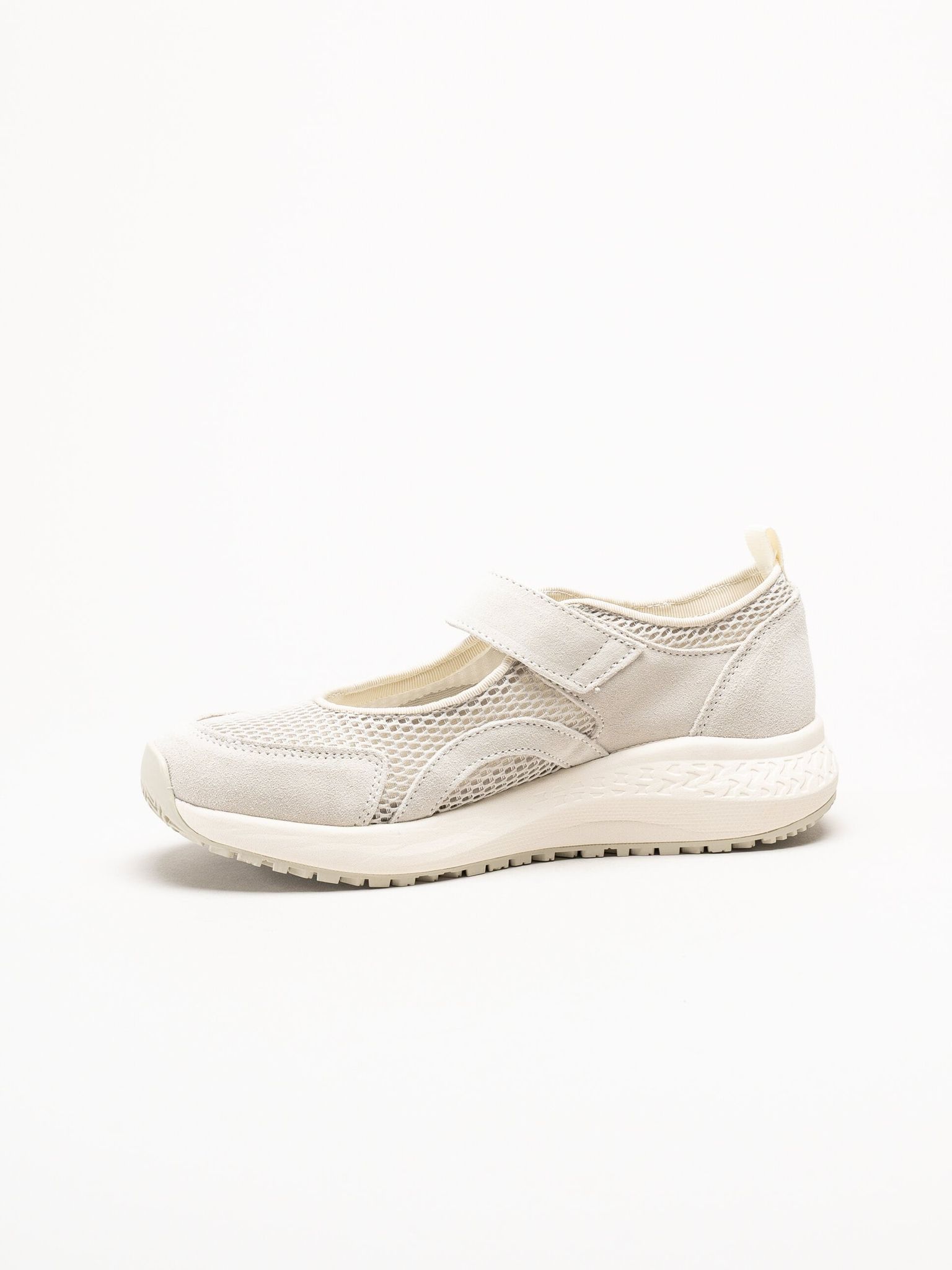 Green Comfort - Zigga Mary Jane - Ljusgrå mary jane ballerinasko