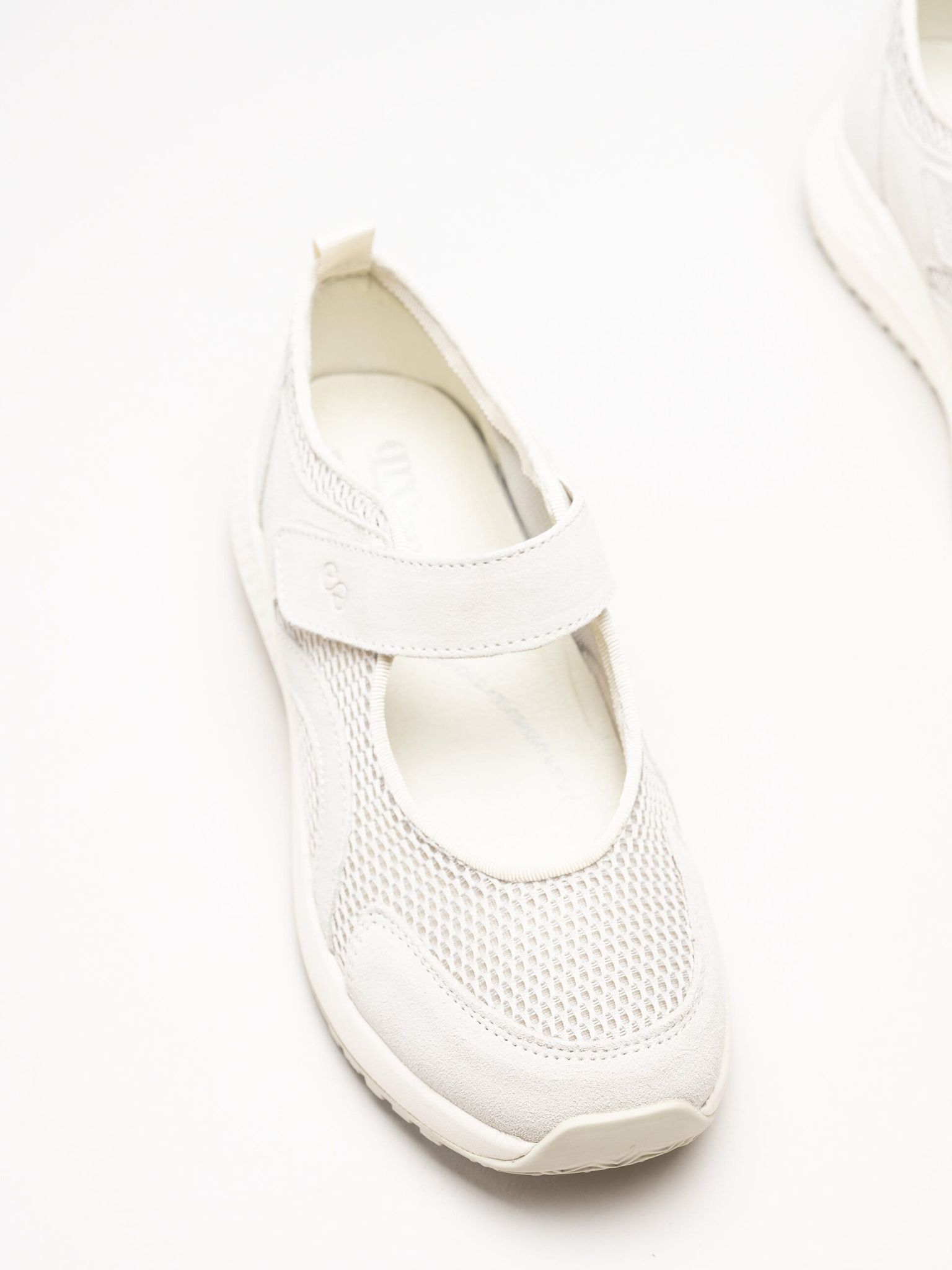 Green Comfort - Zigga Mary Jane - Ljusgrå mary jane ballerinasko
