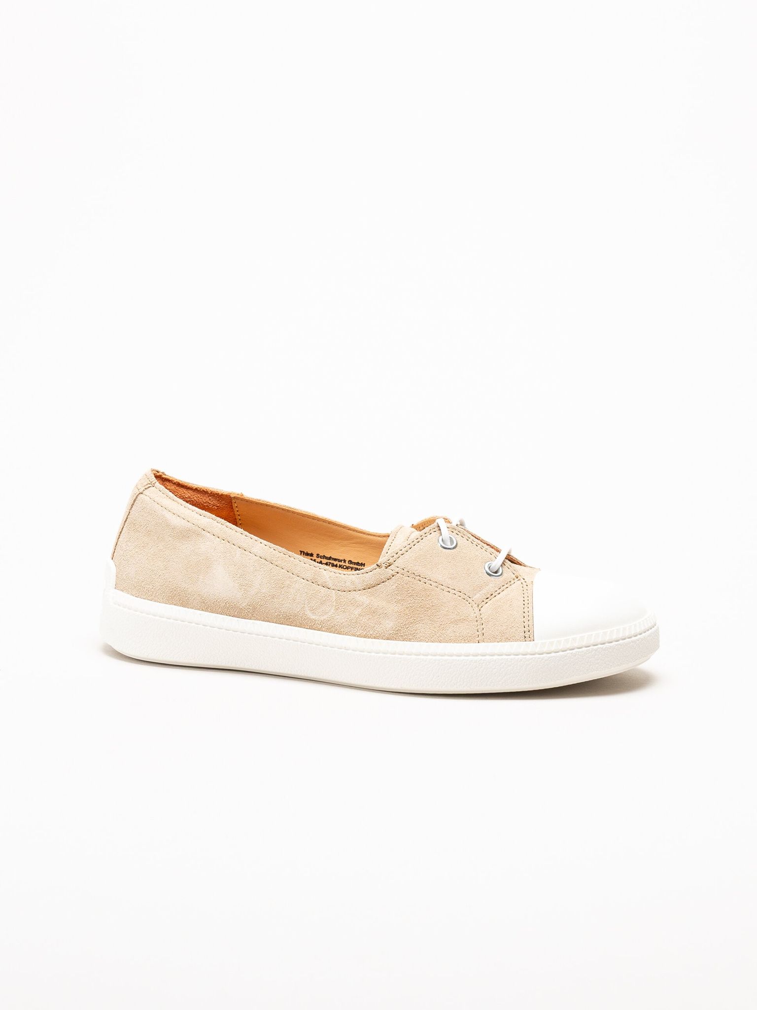 Think - Turna - Beige Ballerina i mocka