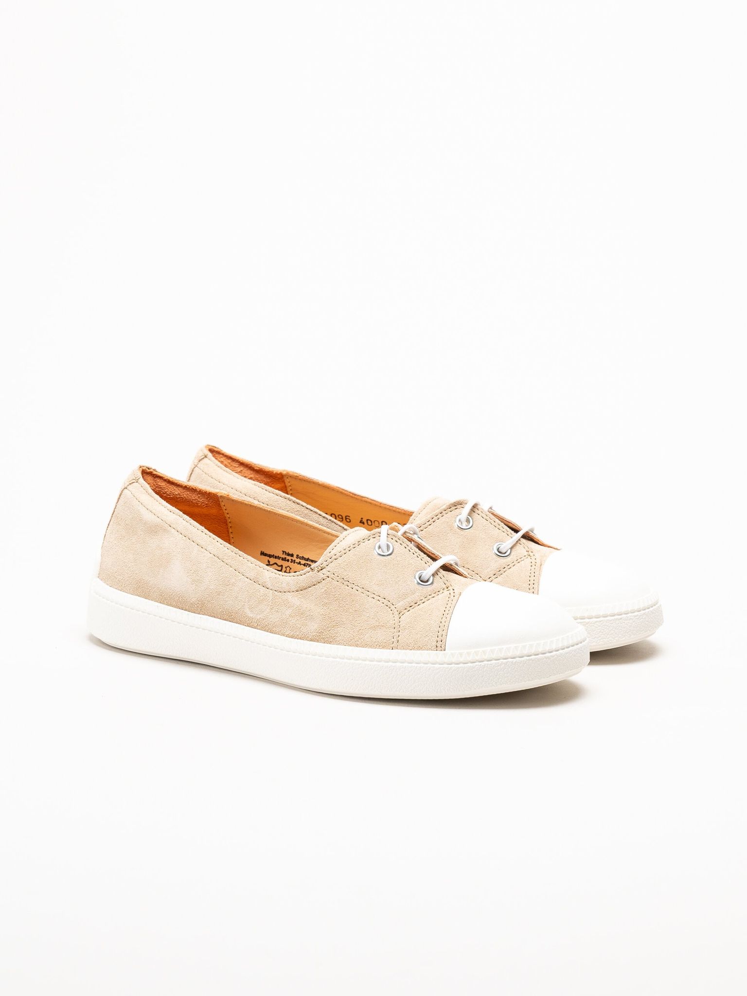 Think - Turna - Beige Ballerina i mocka