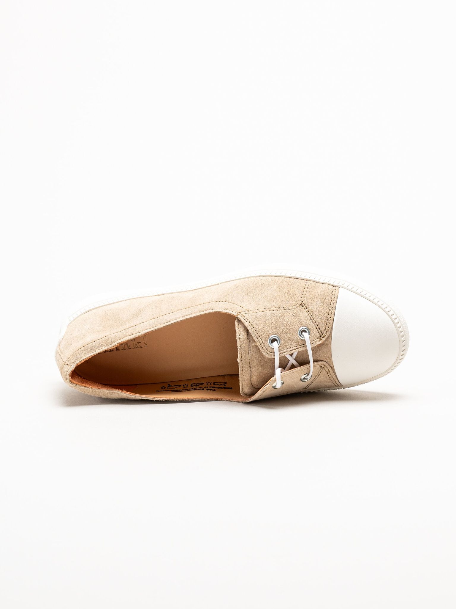 Think - Turna - Beige Ballerina i mocka