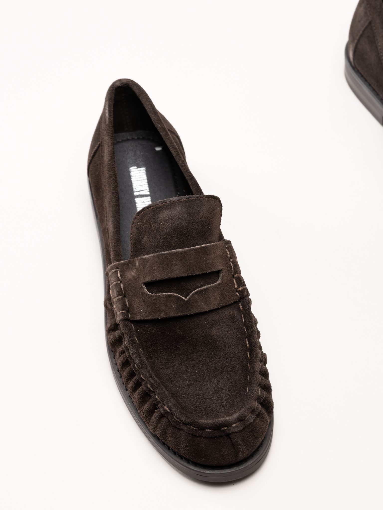 Johnny Bulls - Soho - Mörkbruna loafers i mocka