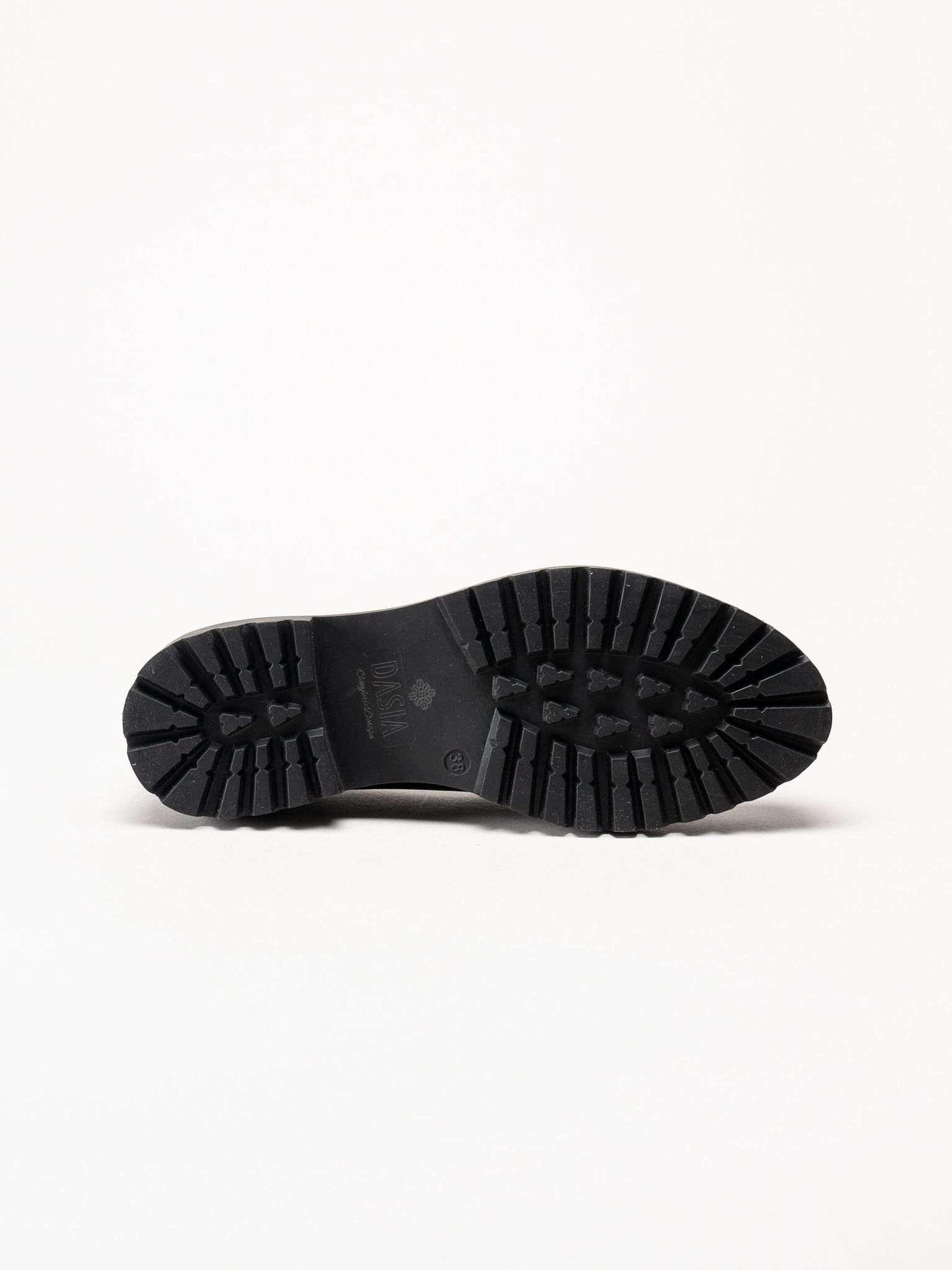 Dasia - Lita - Svarta pennyloafers i skinn