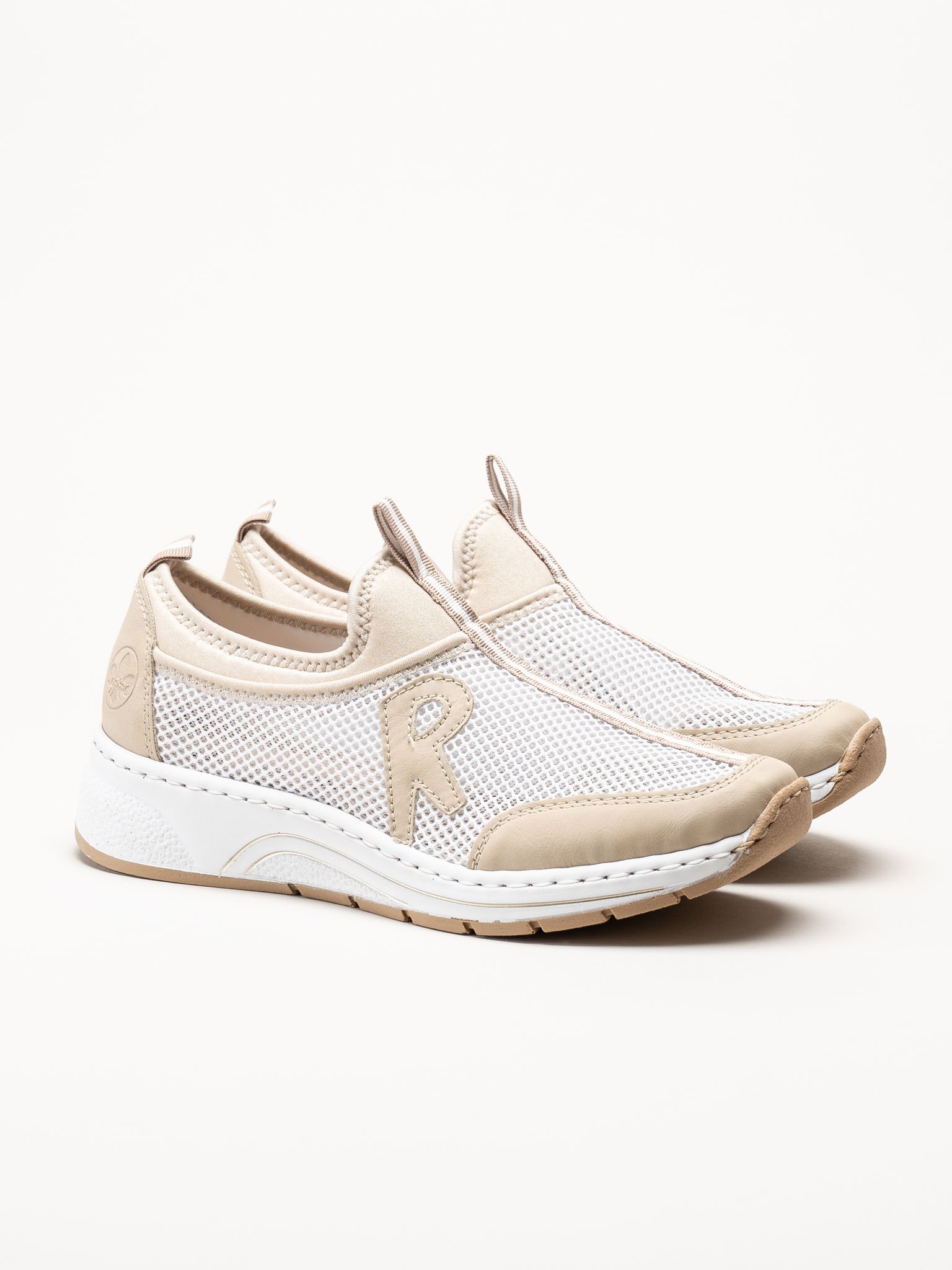 Rieker - Beige slip on sneakers
