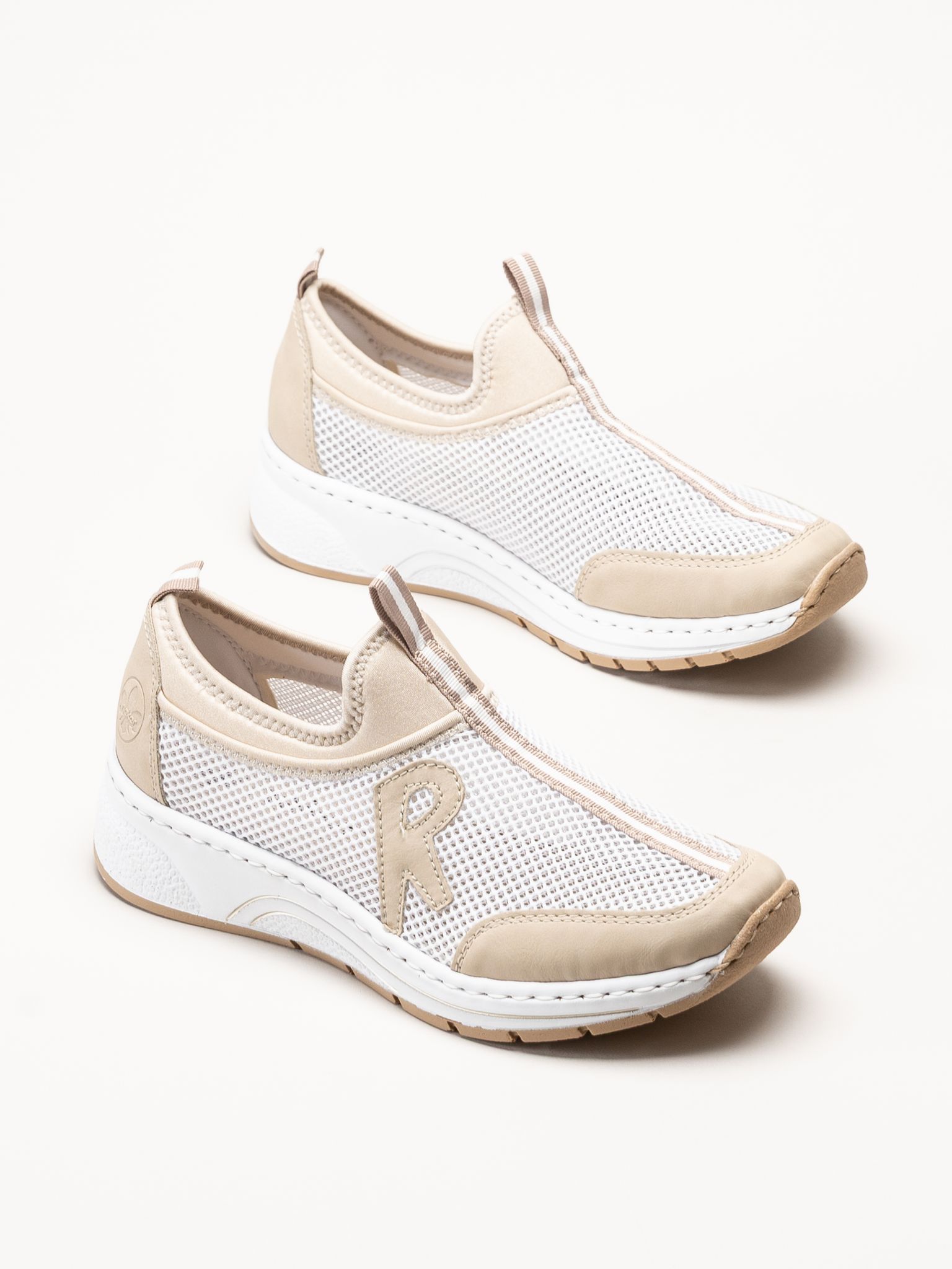 Rieker - Beige slip on sneakers