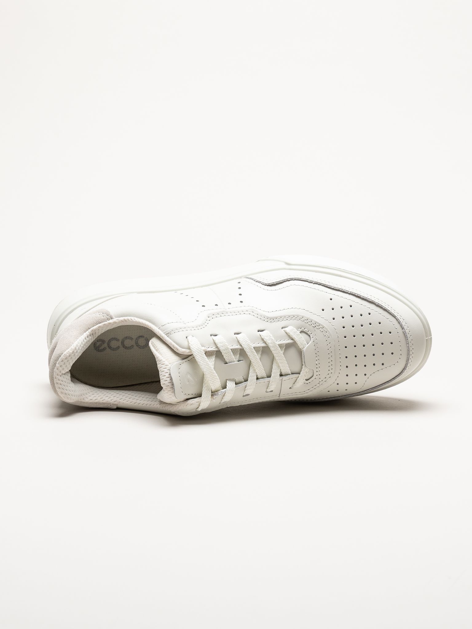 Ecco - Steet Court - Vita sneakers i skinn