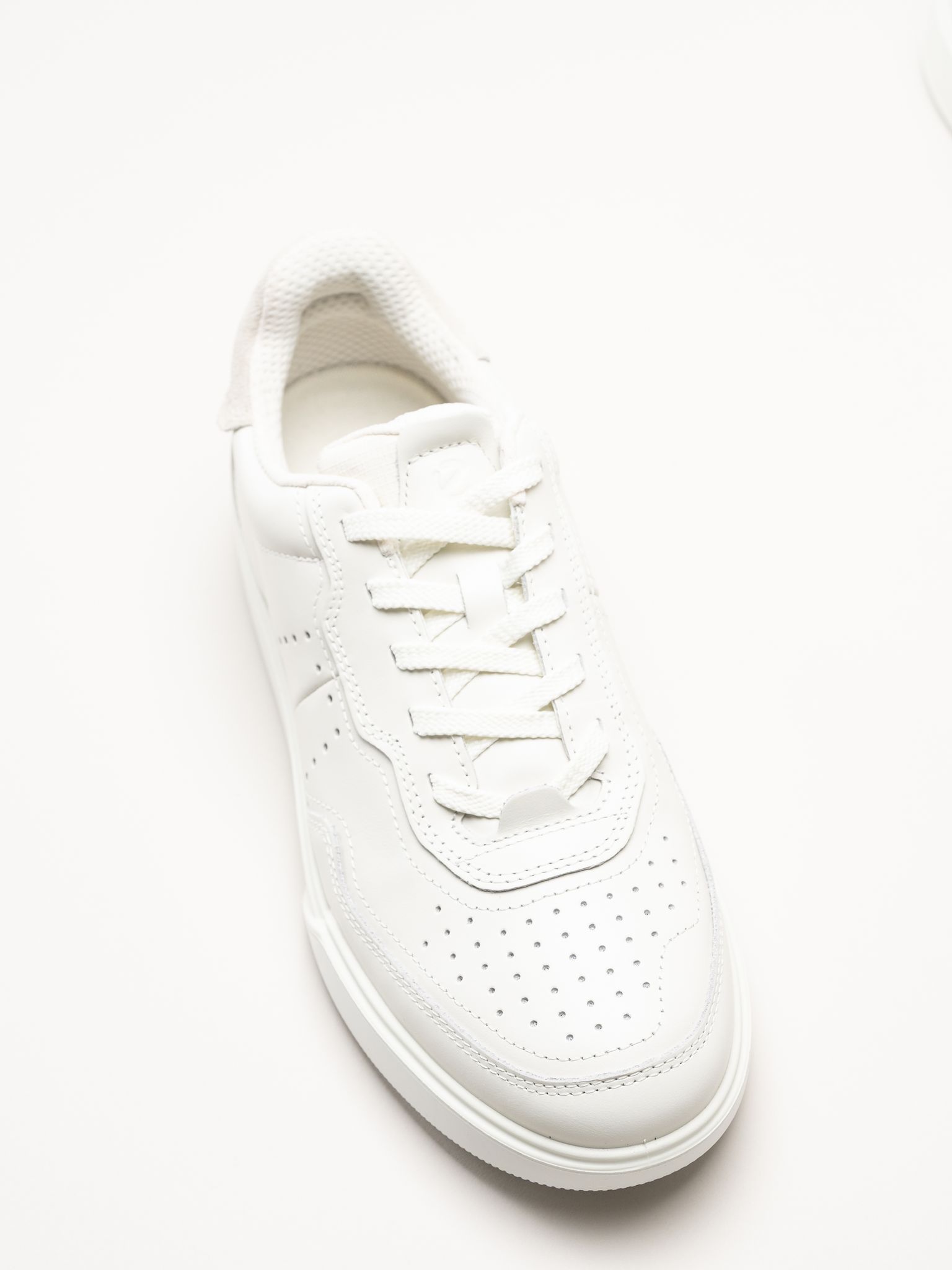 Ecco - Steet Court - Vita sneakers i skinn