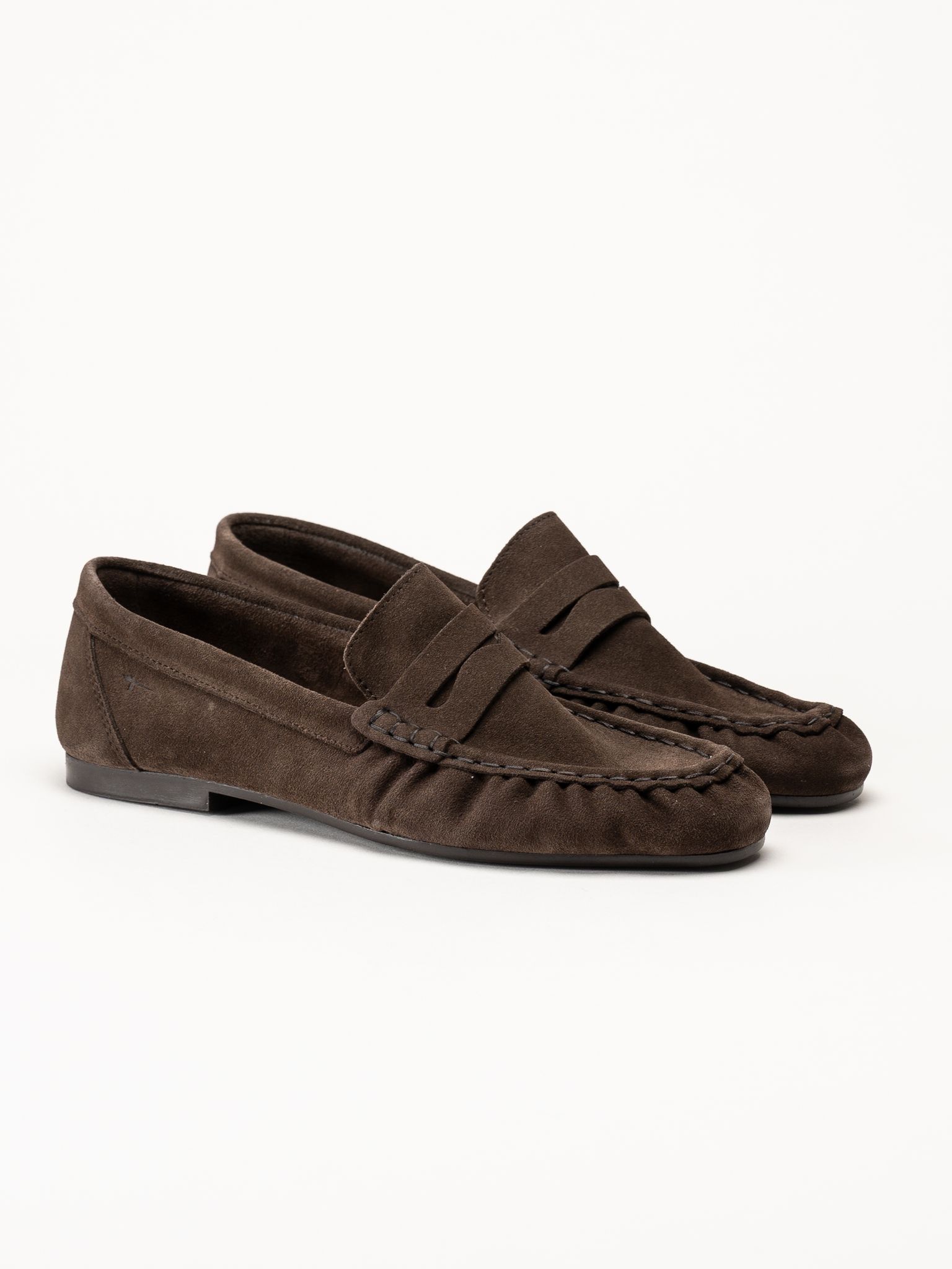 Tamaris - Mörkbruna loafers