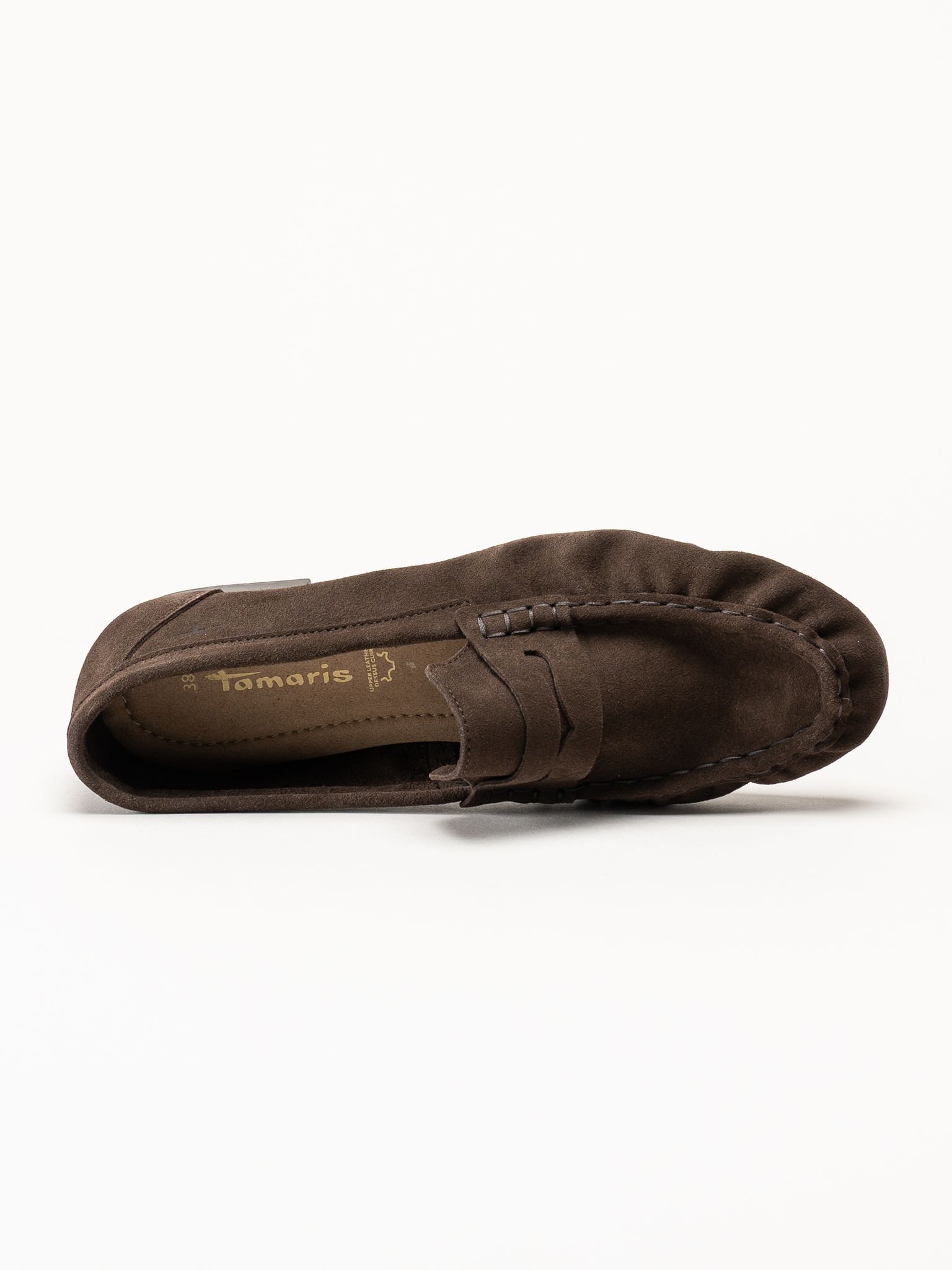 Tamaris - Mörkbruna loafers