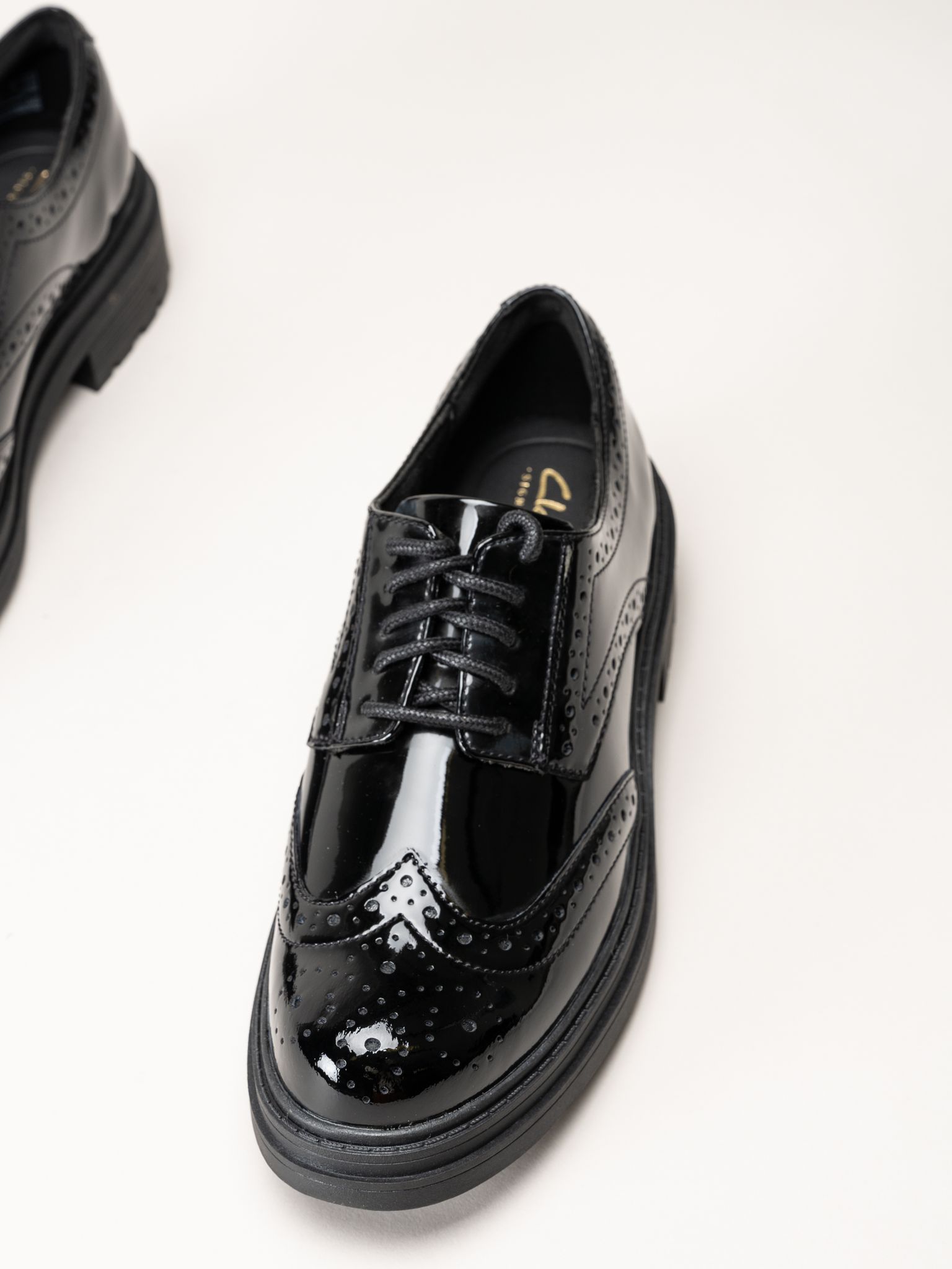 Clarks - Orinoco3 Derby - Svarta lågskor i lack