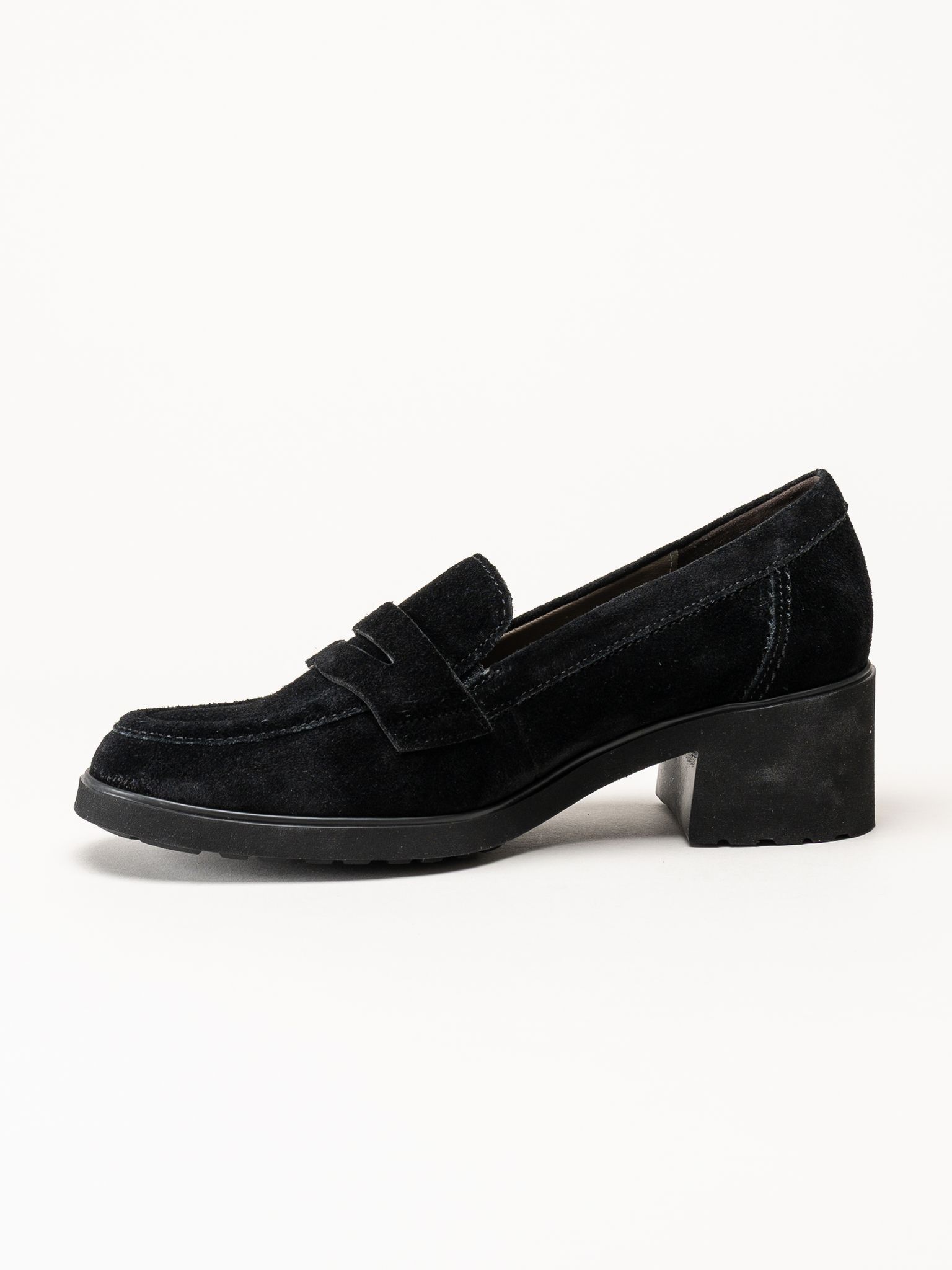 Gabor - Svarta loafers i mocka