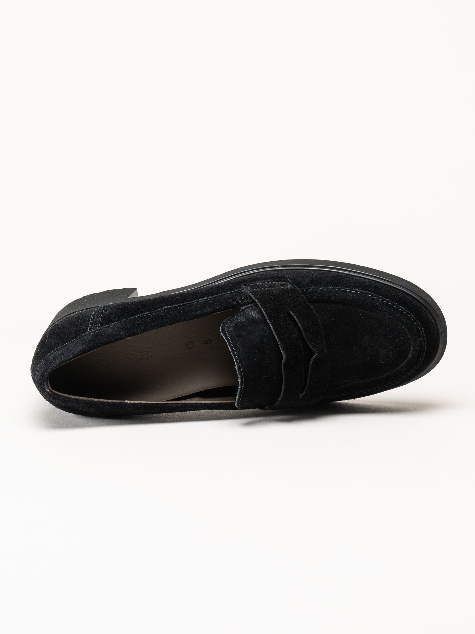 Gabor - Svarta loafers i mocka