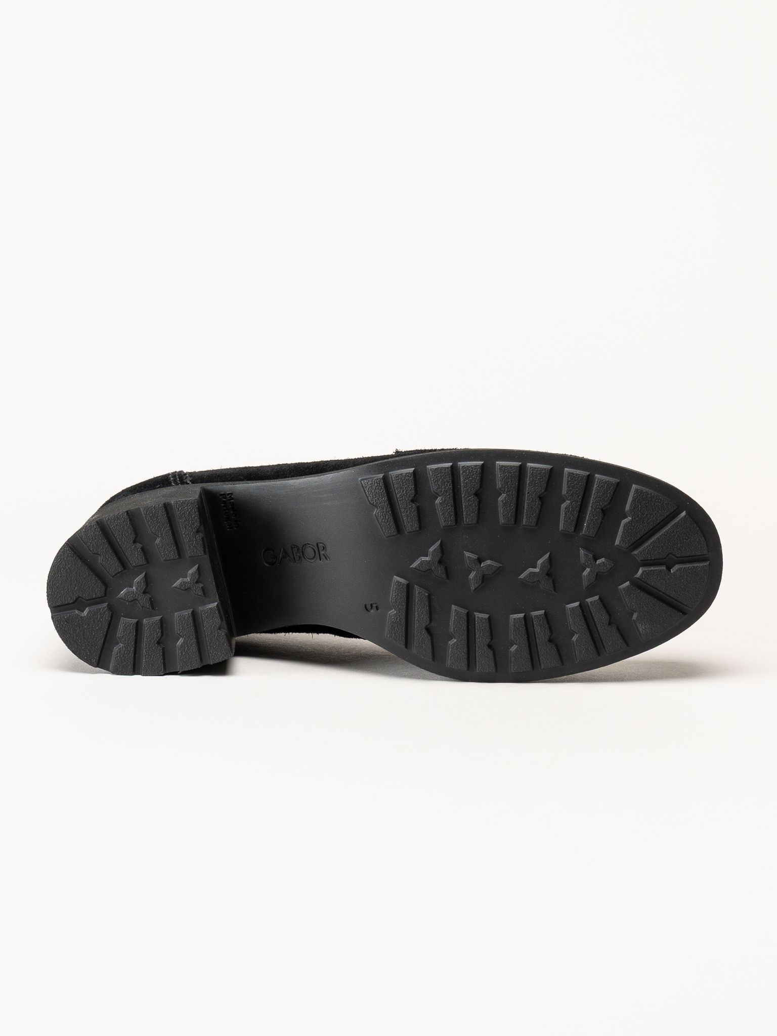 Gabor - Svarta loafers i mocka